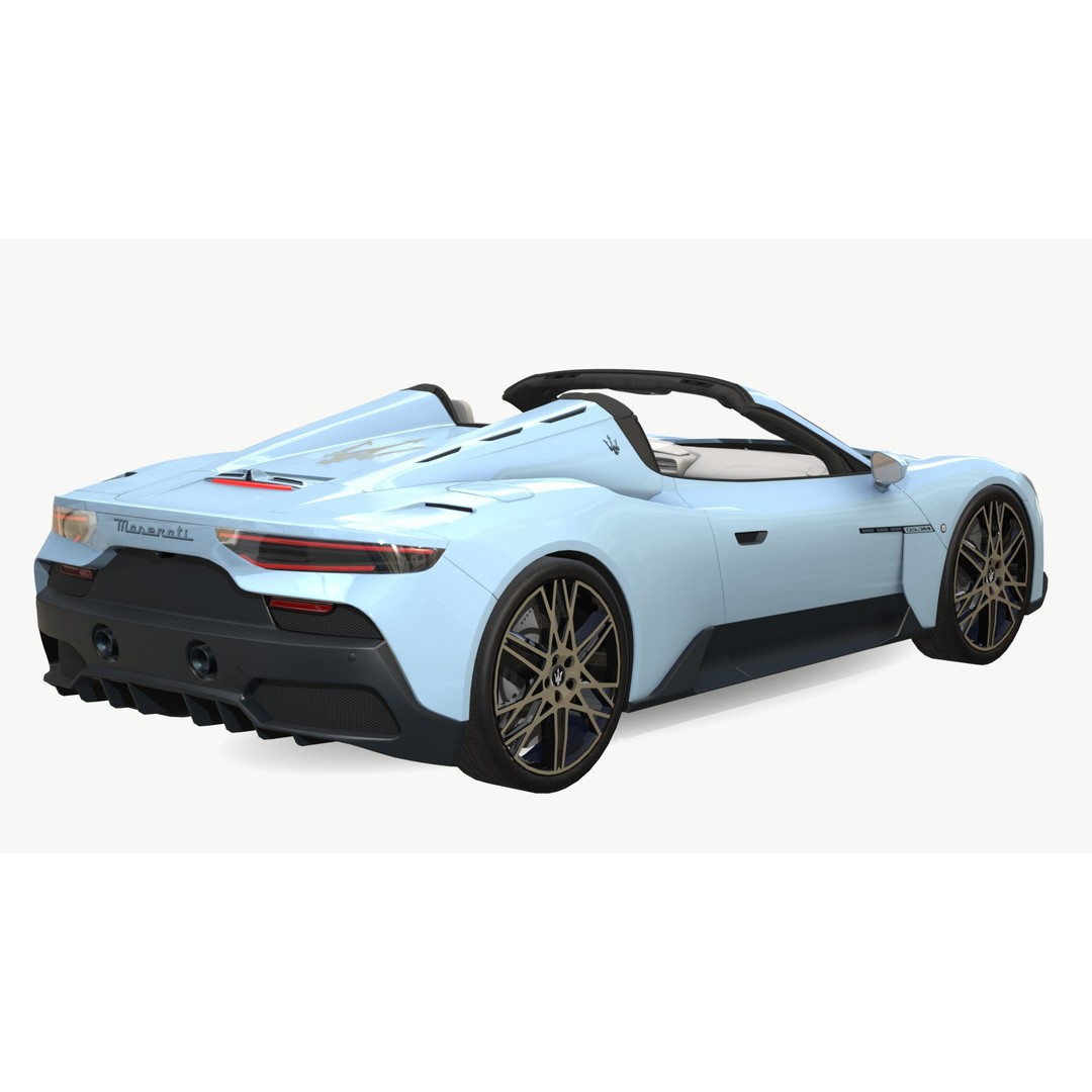 Maserati MC20 Cielo 2024 3D Model – Low Poly Game Ready Asset, FBX - View 6