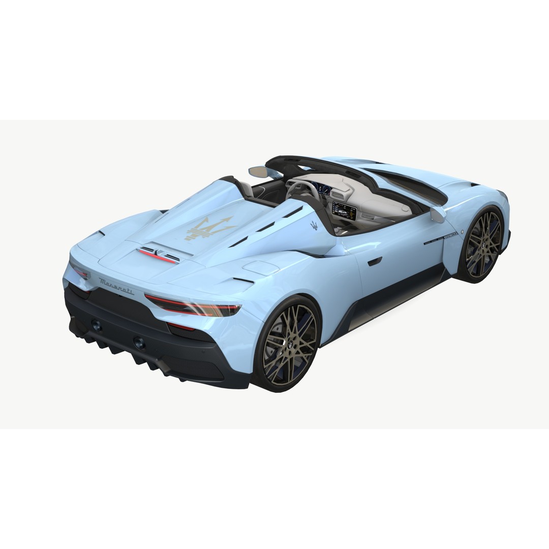 Maserati MC20 Cielo 2024 3D Model – Low Poly Game Ready Asset, FBX - View 7