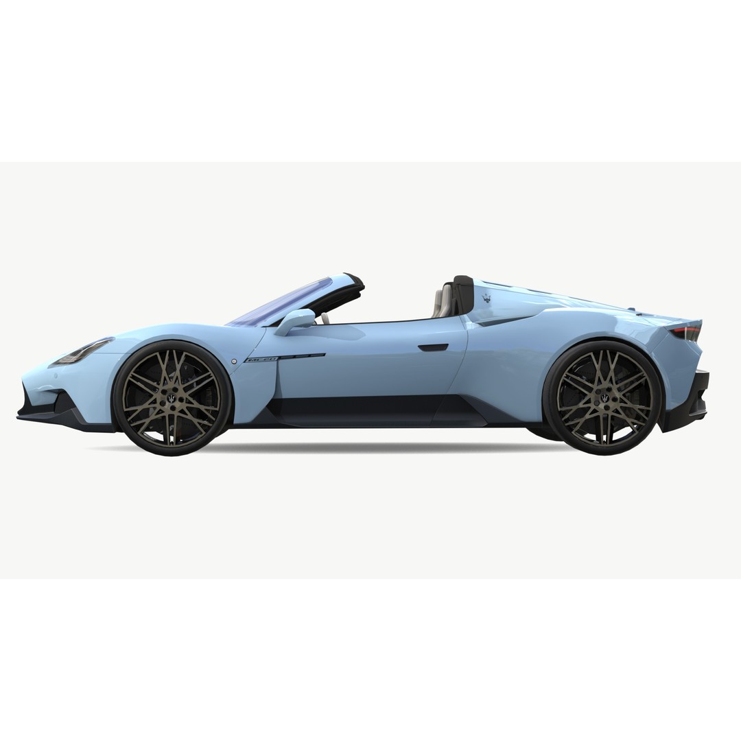 Maserati MC20 Cielo 2024 3D Model – Low Poly Game Ready Asset, FBX - View 8