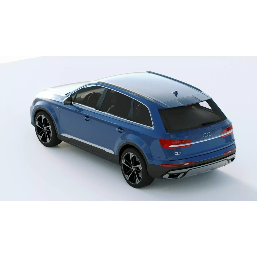 Audi Q7 2020 3D Model – High Poly Game-Ready Vehicle, FBX, Blender - View 13