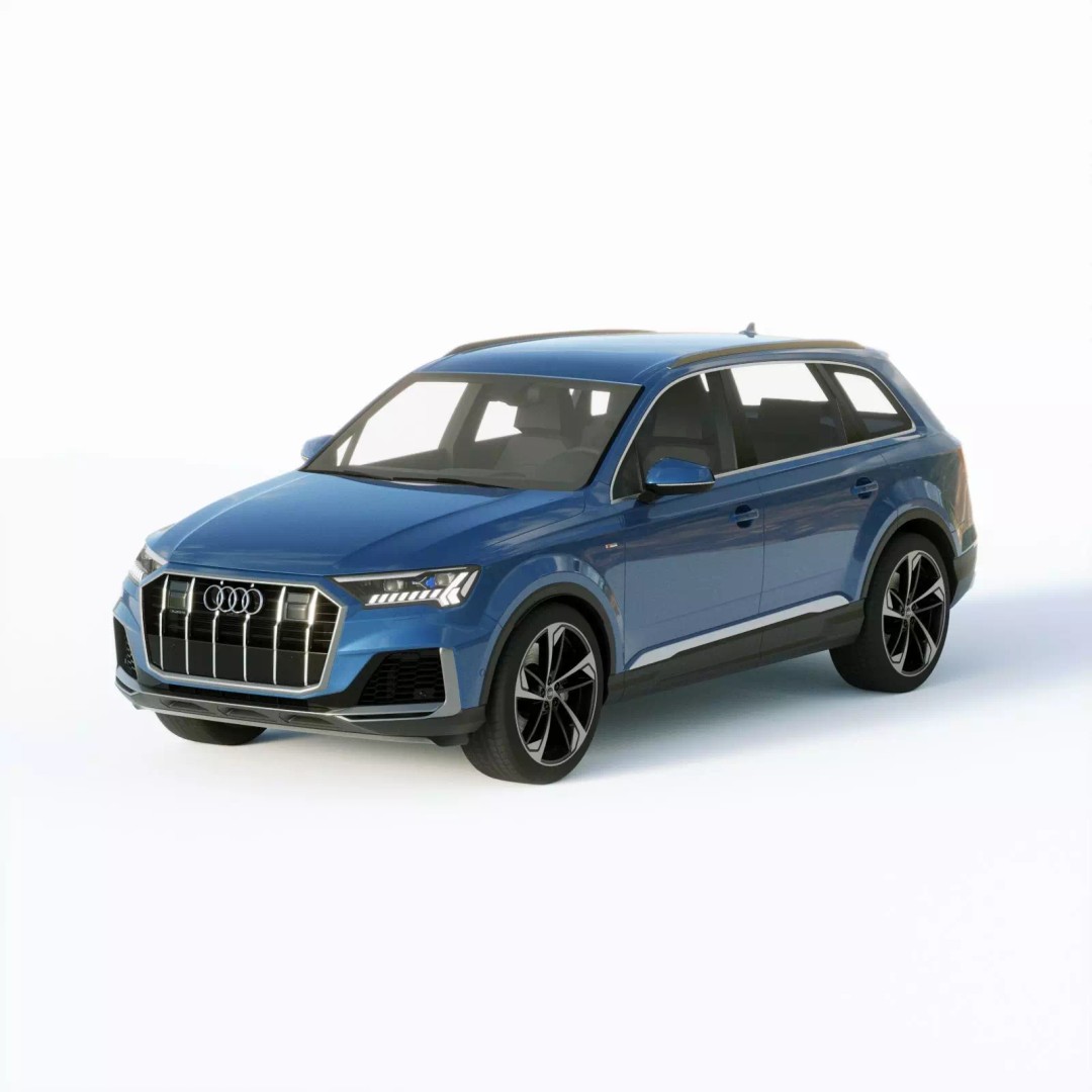 Audi Q7 2020 3D Model – High Poly Game-Ready Vehicle, FBX, Blender - View 2