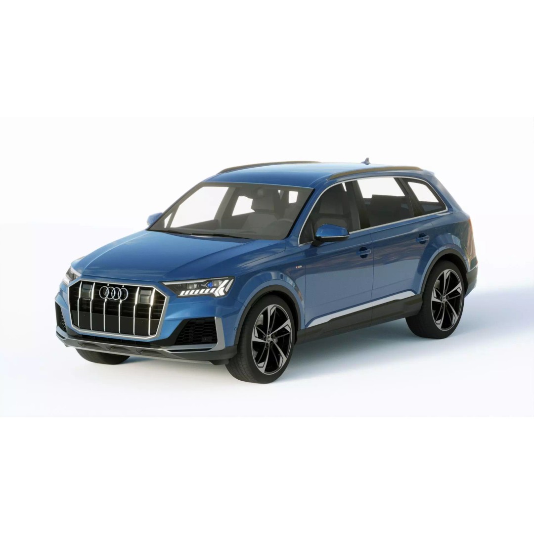 Audi Q7 2020 3D Model – High Poly Game-Ready Vehicle, FBX, Blender - View 3