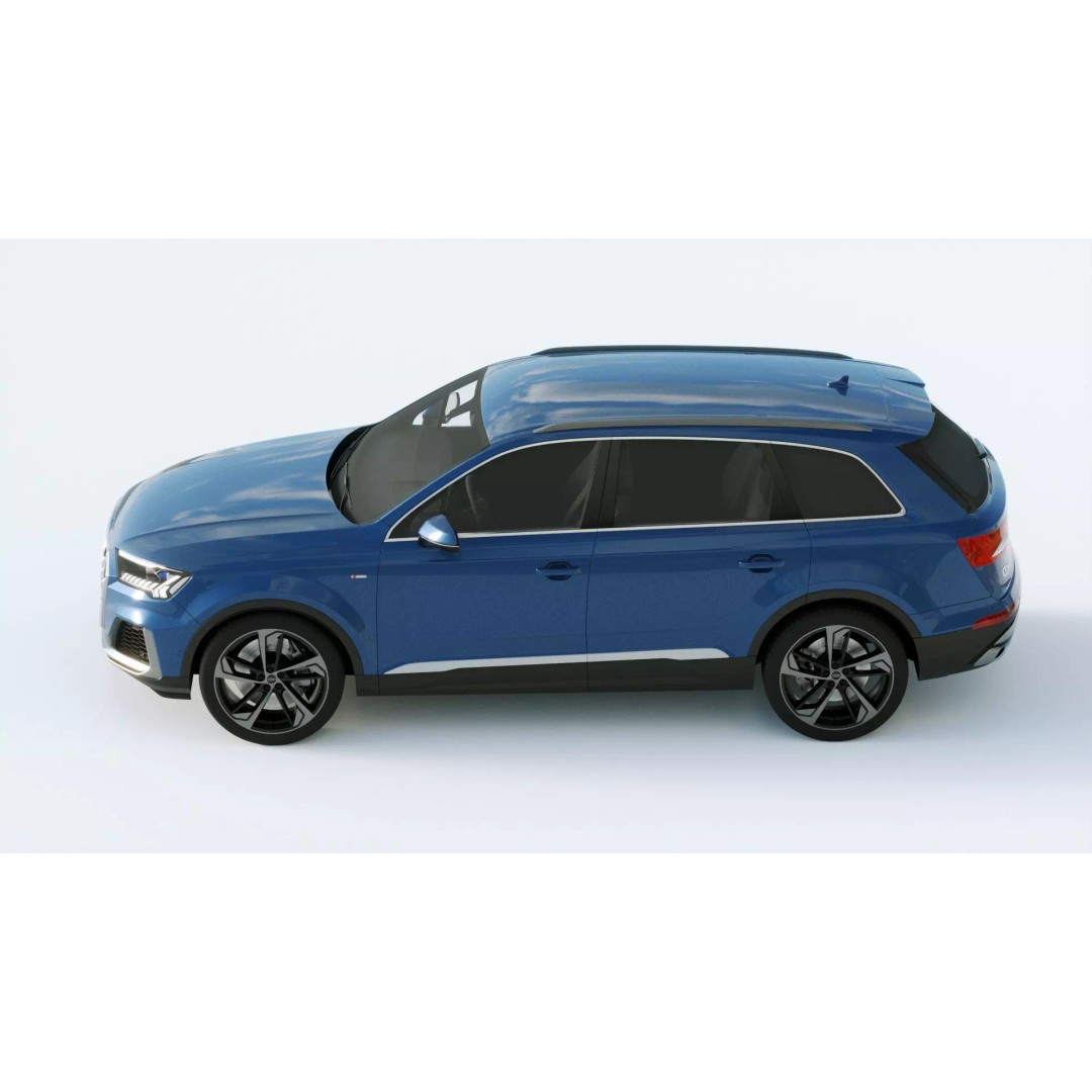 Audi Q7 2020 3D Model – High Poly Game-Ready Vehicle, FBX, Blender - View 5