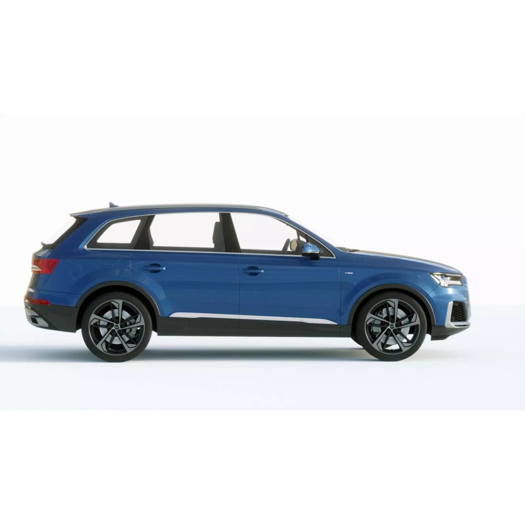 Audi Q7 2020 3D Model – High Poly Game-Ready Vehicle, FBX, Blender - View 6