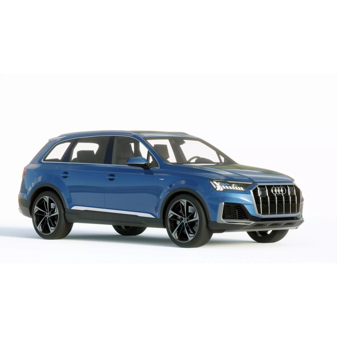 Audi Q7 2020 3D Model – High Poly Game-Ready Vehicle, FBX, Blender - View 8