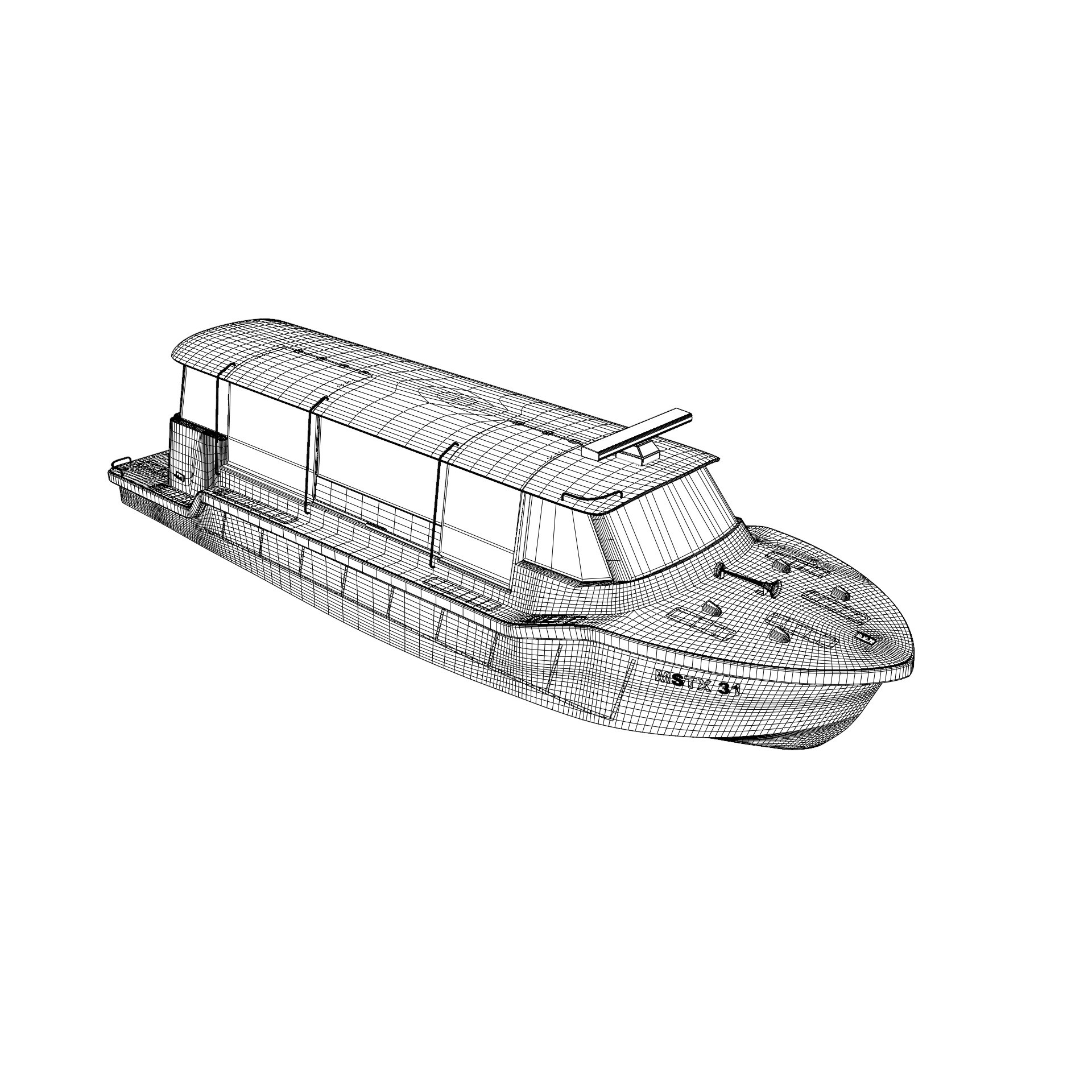 MSTX31 Rotterdam Water Taxi - Game-Ready 3D Model