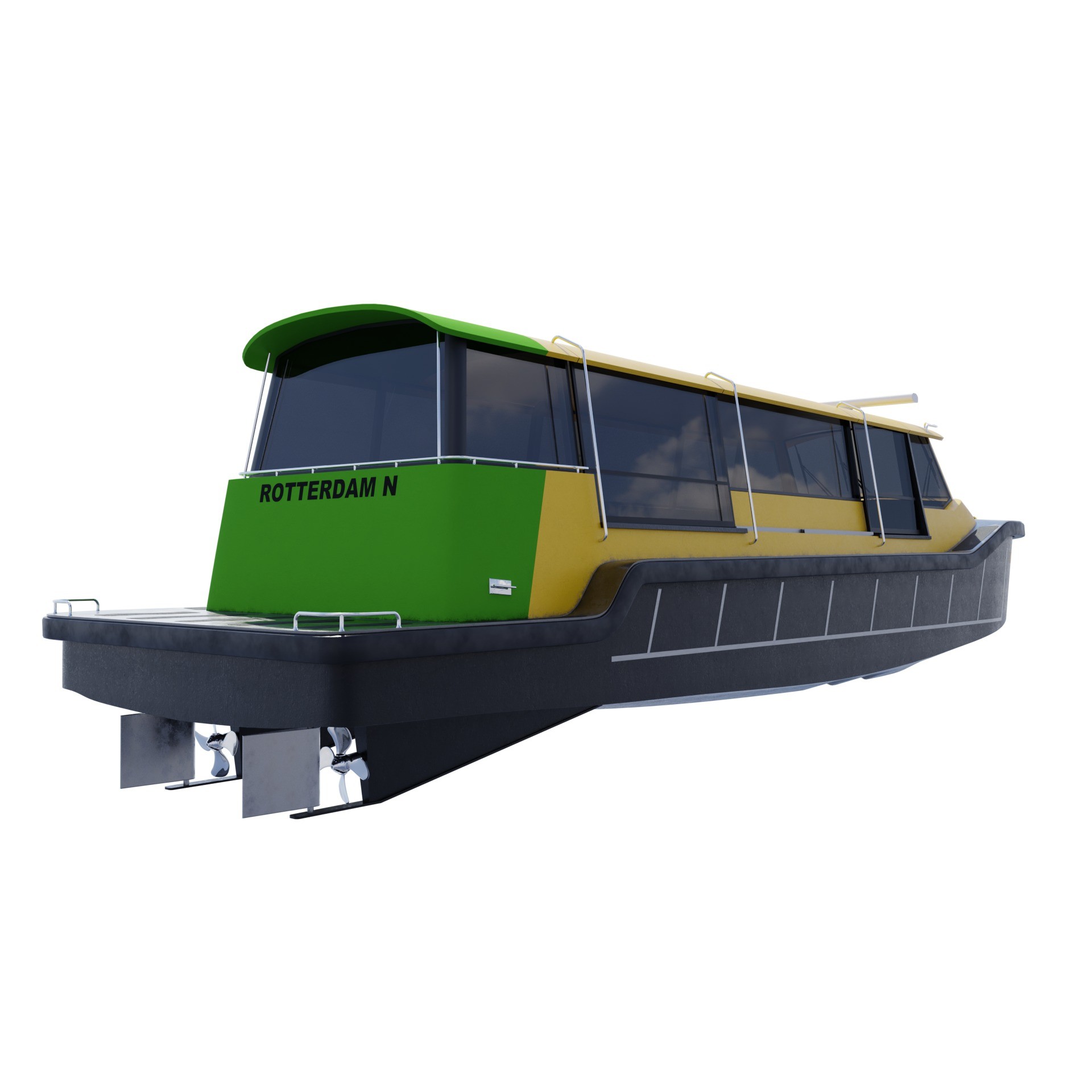 MSTX31 Rotterdam Water Taxi - Game-Ready 3D Model - View 10