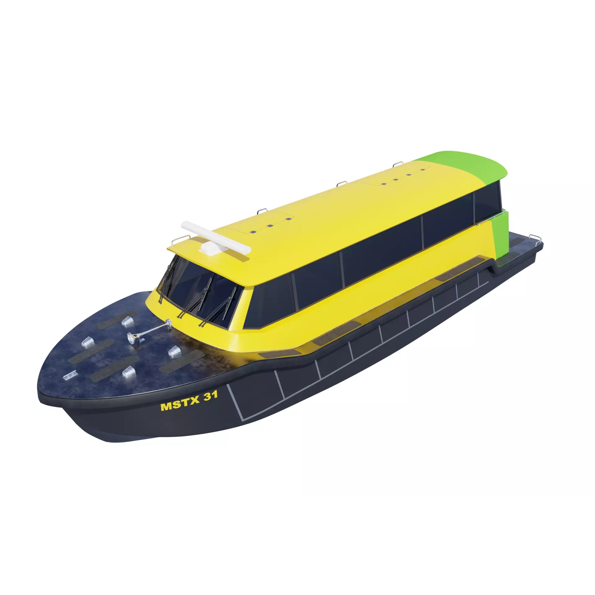 MSTX31 Rotterdam Water Taxi - Game-Ready 3D Model - View 2