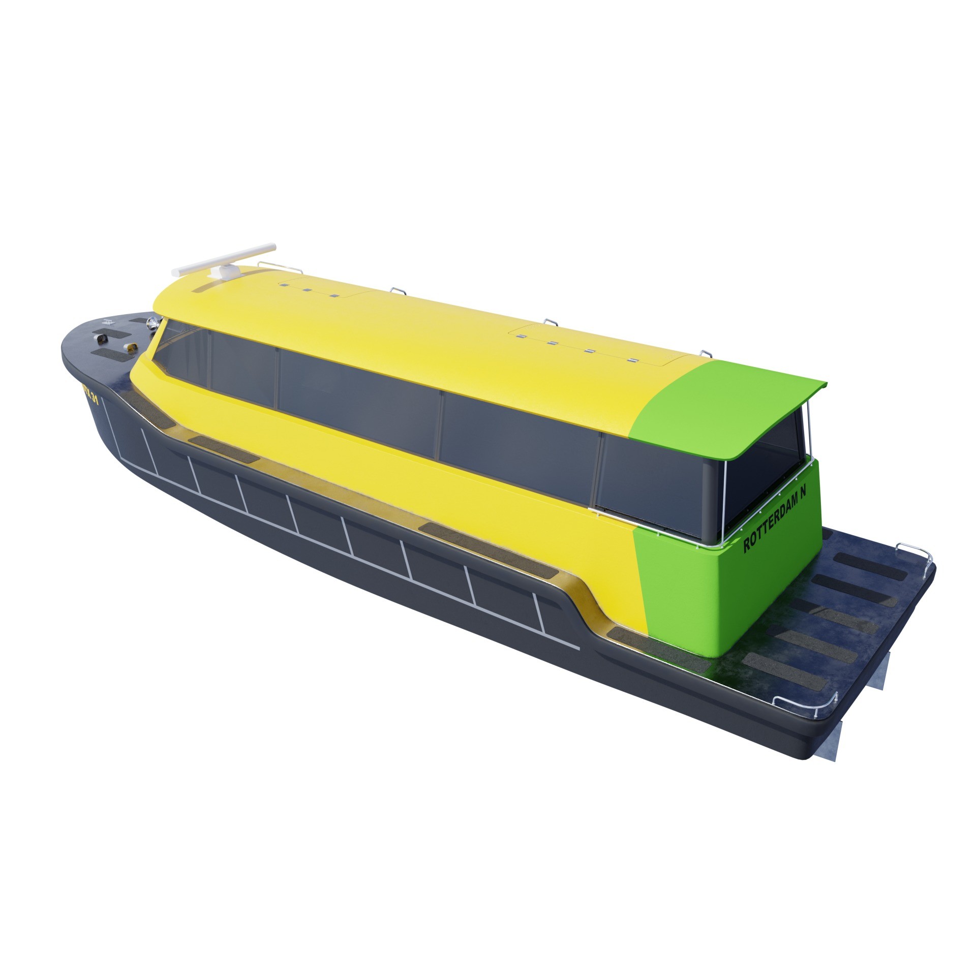 MSTX31 Rotterdam Water Taxi - Game-Ready 3D Model - View 3