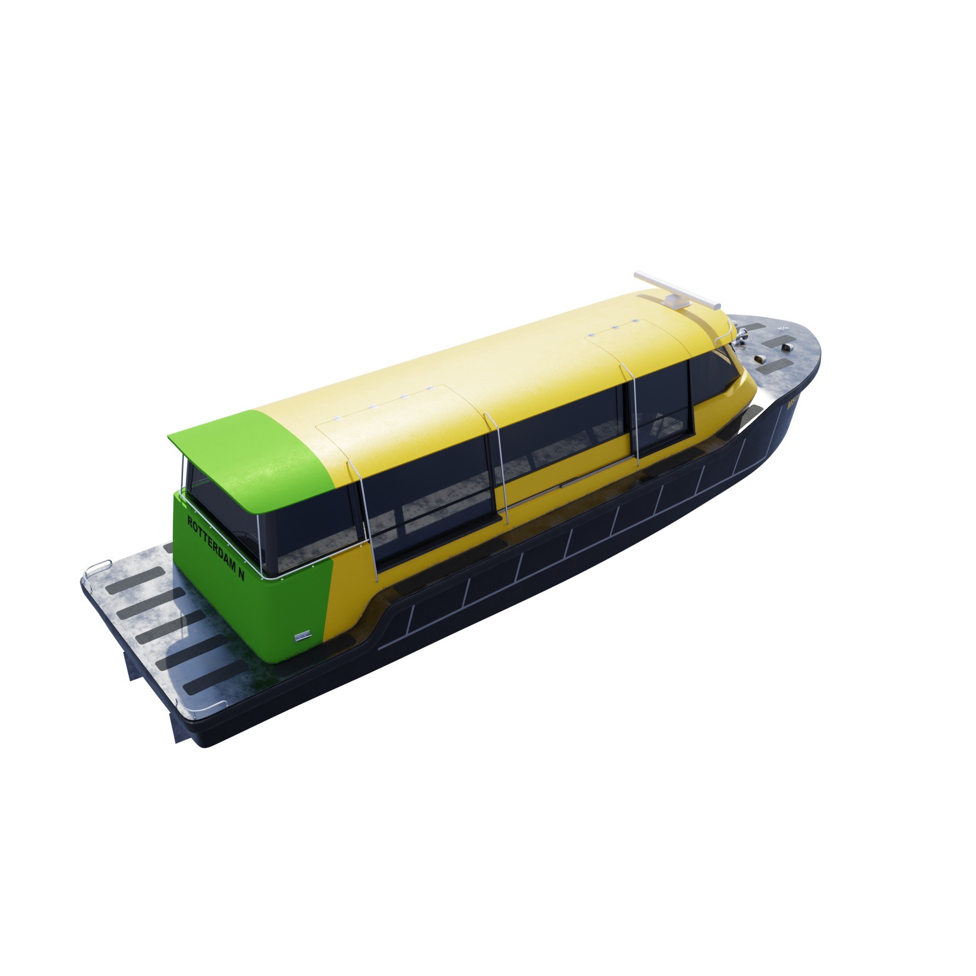 MSTX31 Rotterdam Water Taxi - Game-Ready 3D Model - View 4