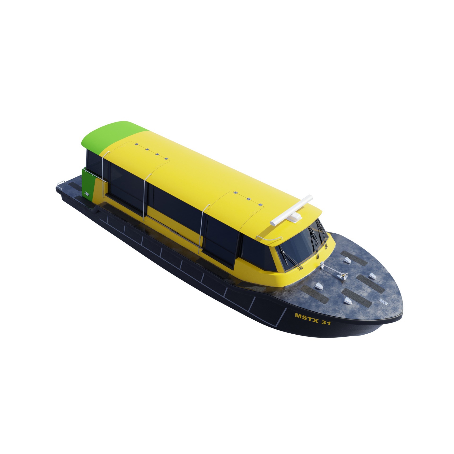 MSTX31 Rotterdam Water Taxi - Game-Ready 3D Model - View 5