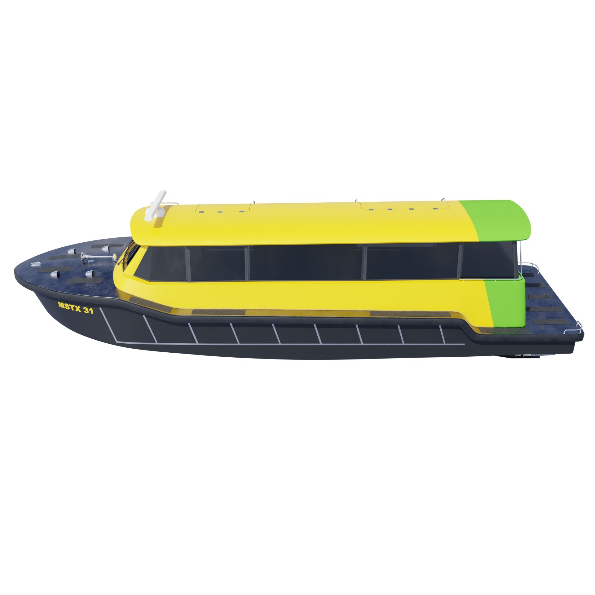 MSTX31 Rotterdam Water Taxi - Game-Ready 3D Model - View 7