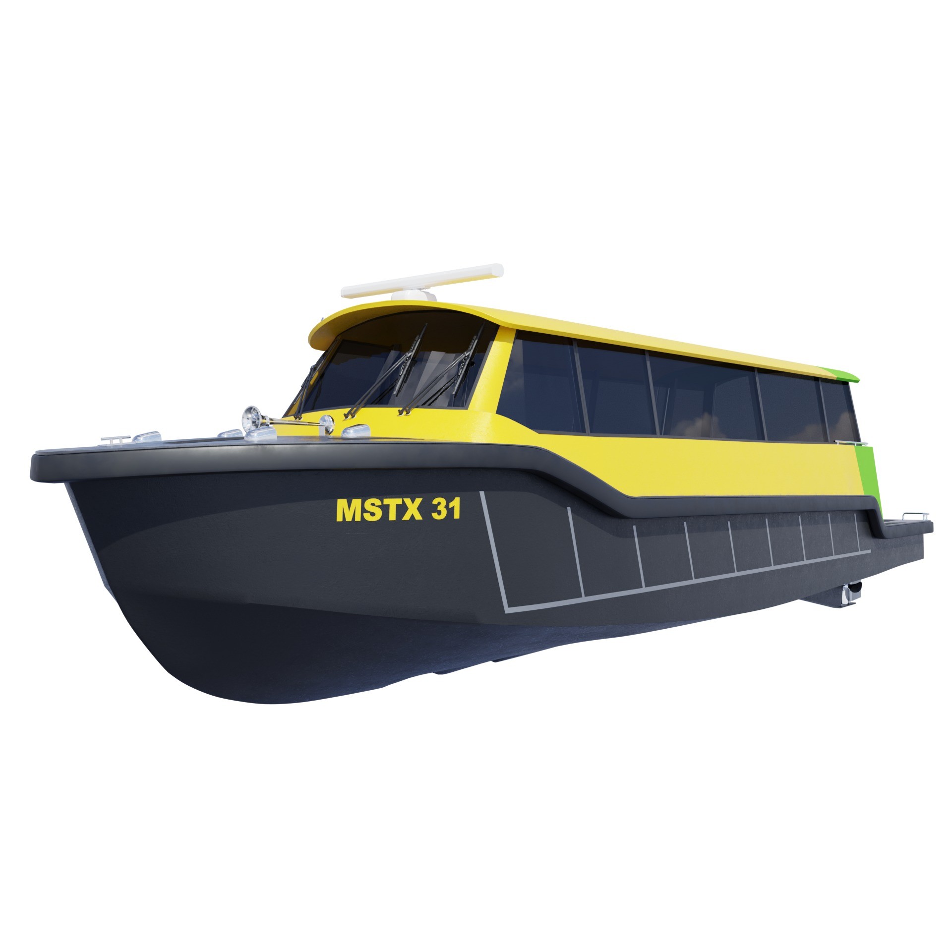 MSTX31 Rotterdam Water Taxi - Game-Ready 3D Model - View 9
