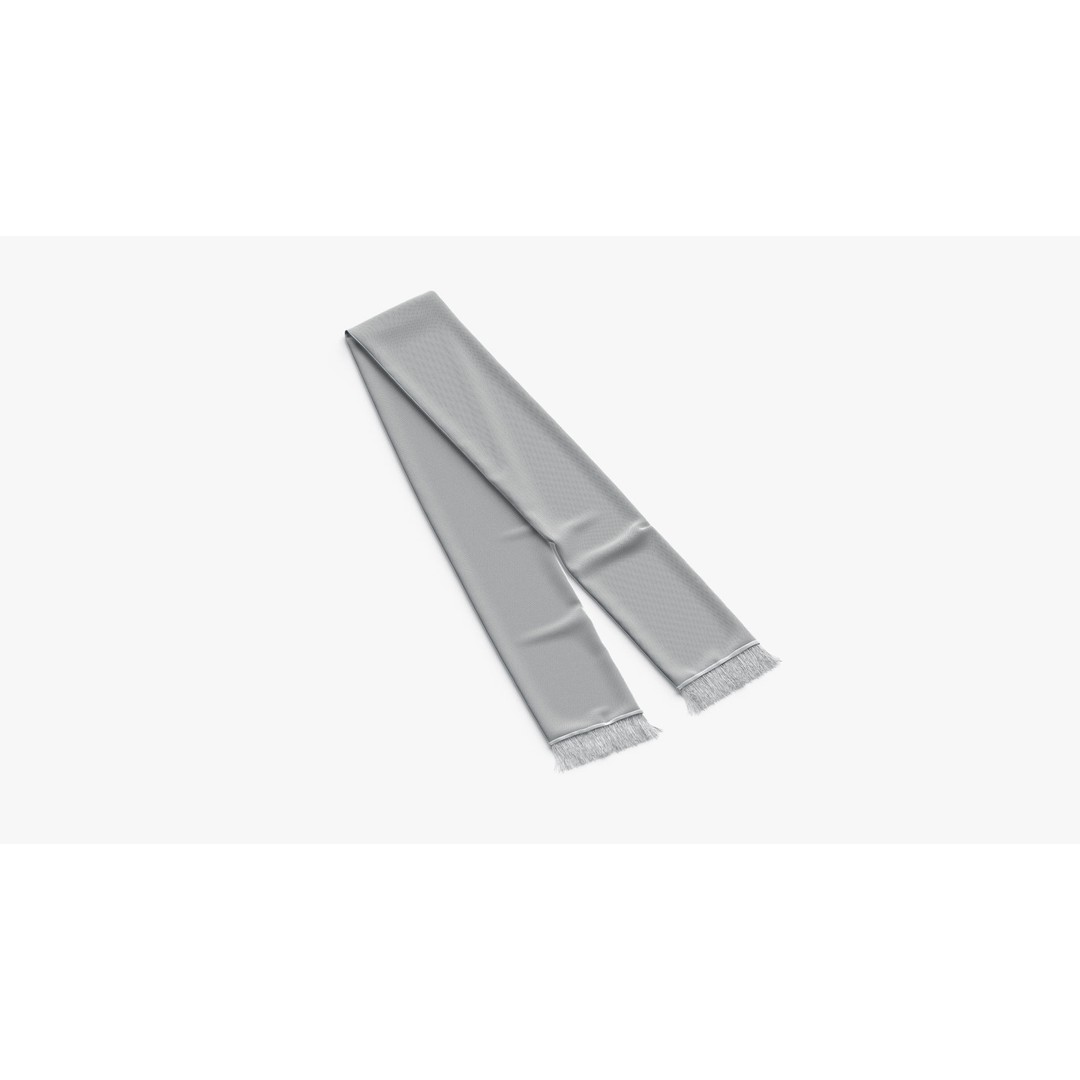 Soccer Scarf 3D Model – Low Poly Folded Knitwear, FBX, OBJ