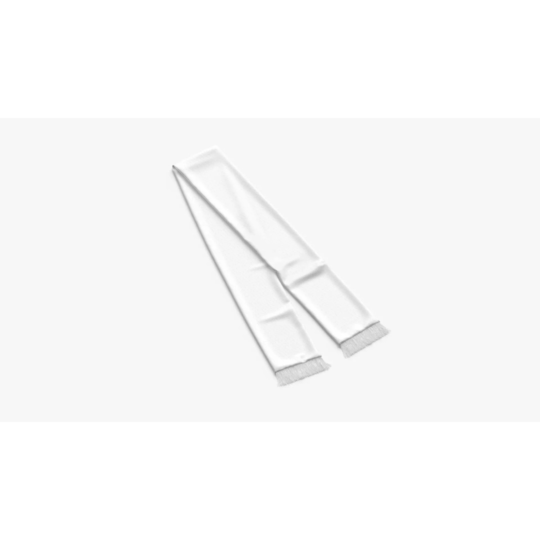 Soccer Scarf 3D Model – Low Poly Folded Knitwear, FBX, OBJ - View 2
