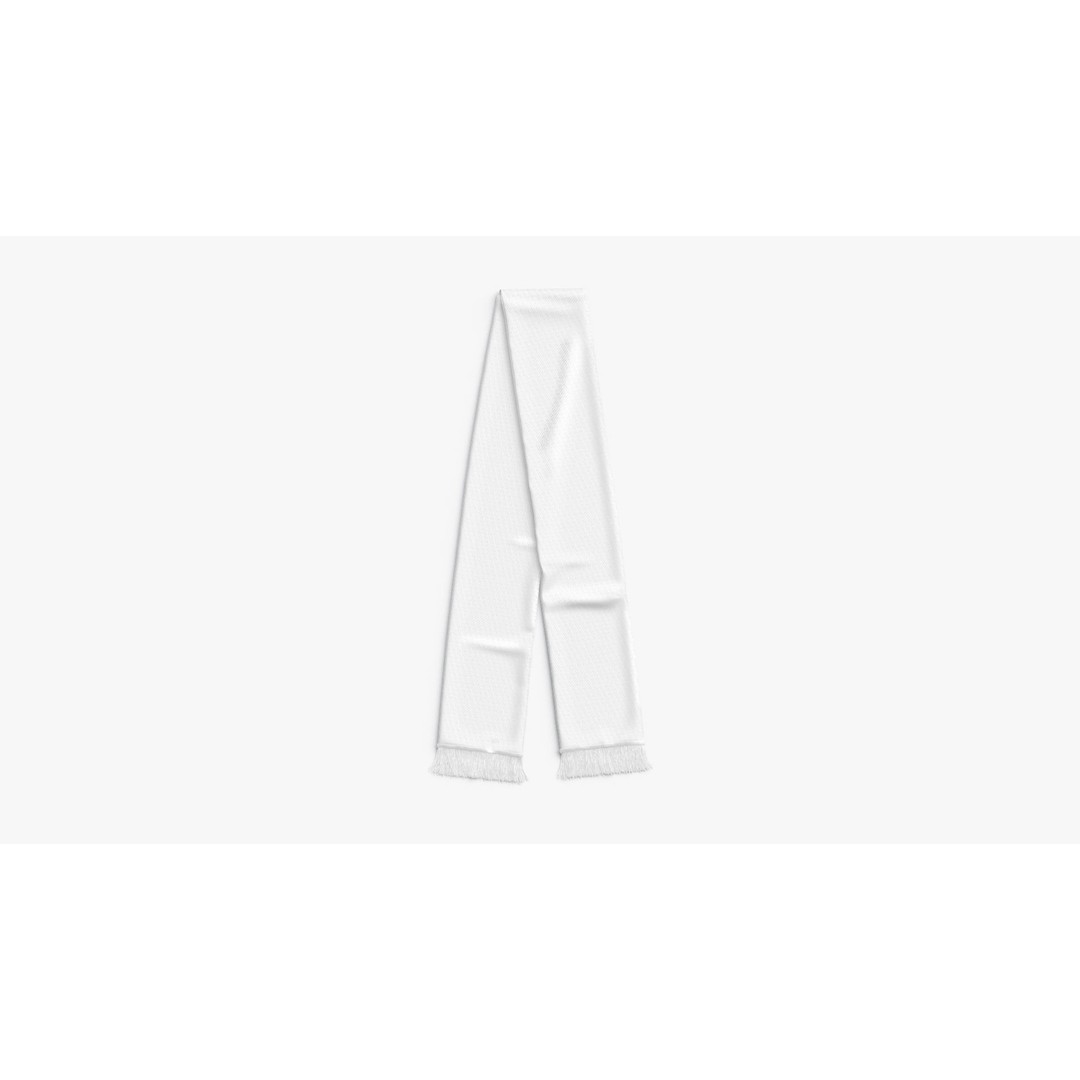 Soccer Scarf 3D Model – Low Poly Folded Knitwear, FBX, OBJ - View 3