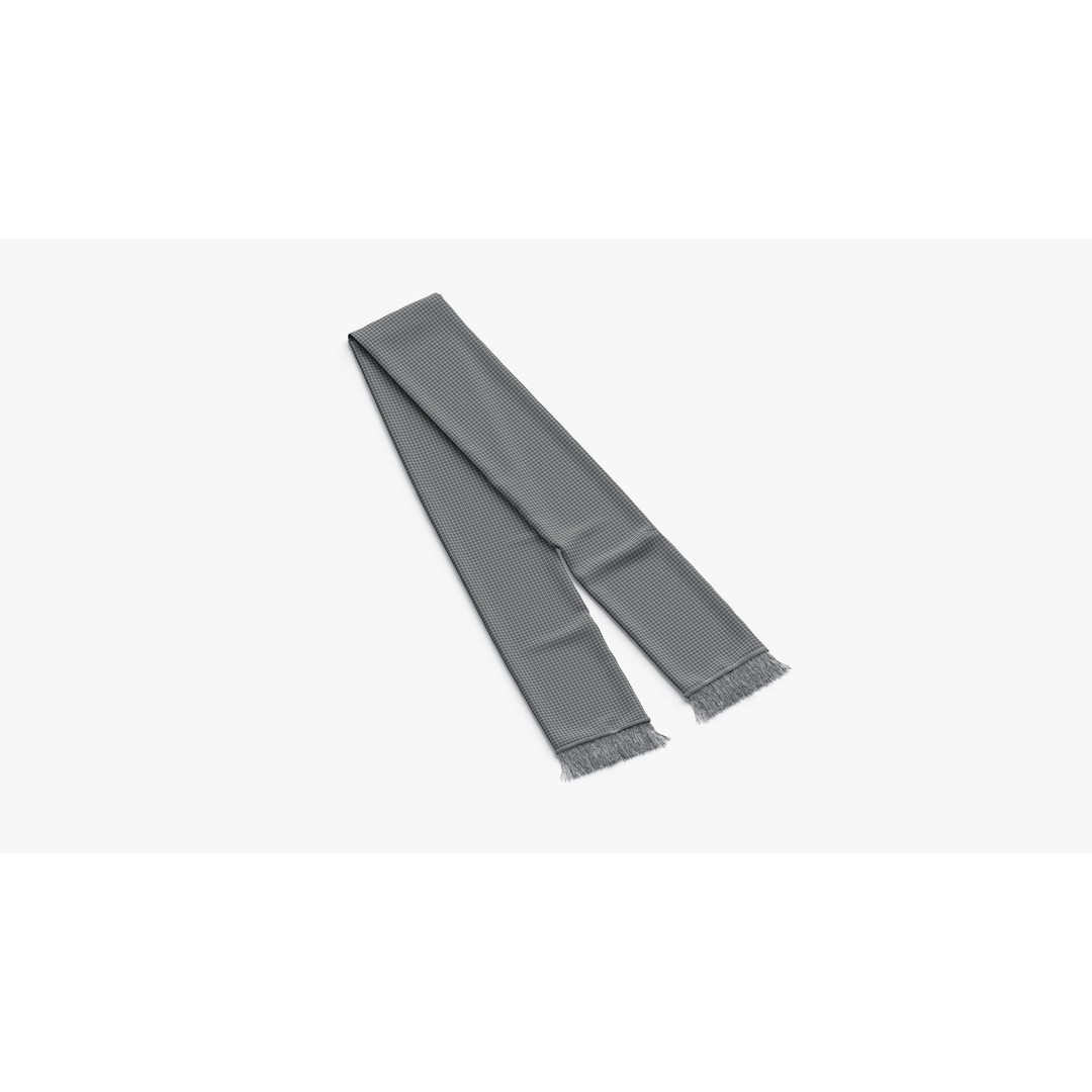 Soccer Scarf 3D Model – Low Poly Folded Knitwear, FBX, OBJ - View 8