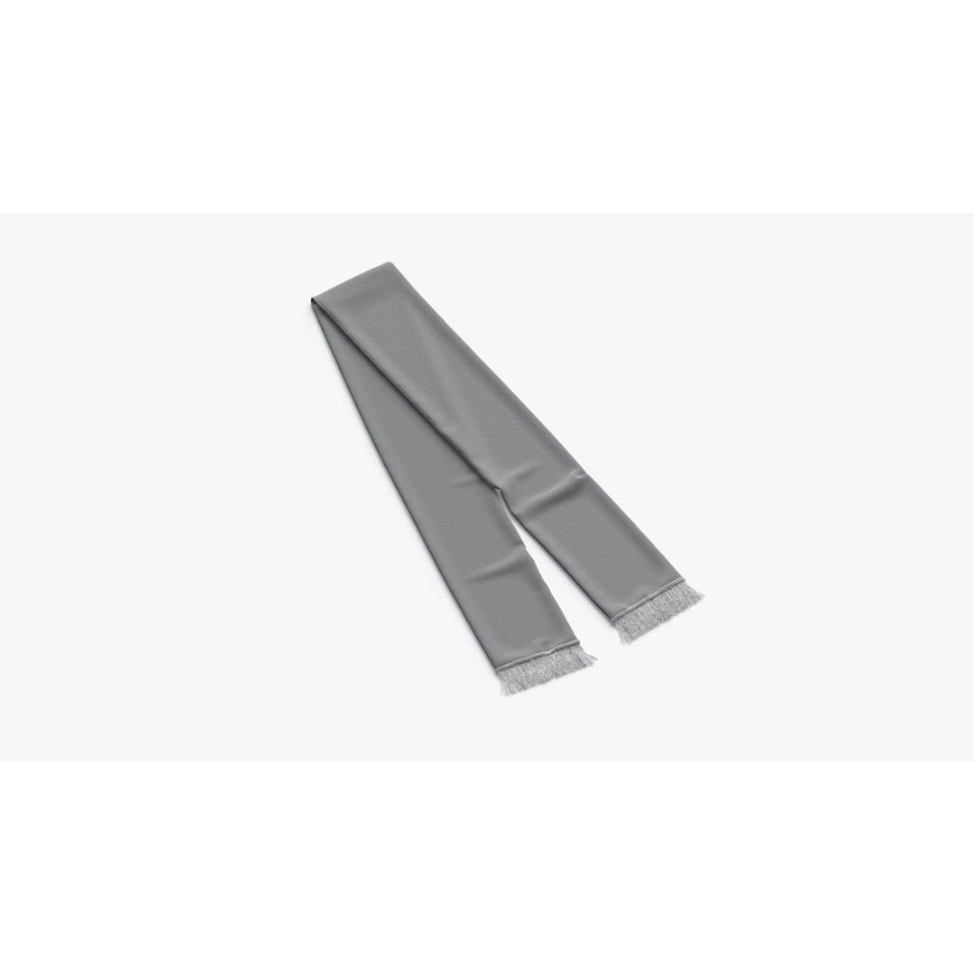 Soccer Scarf 3D Model – Low Poly Folded Knitwear, FBX, OBJ - View 9