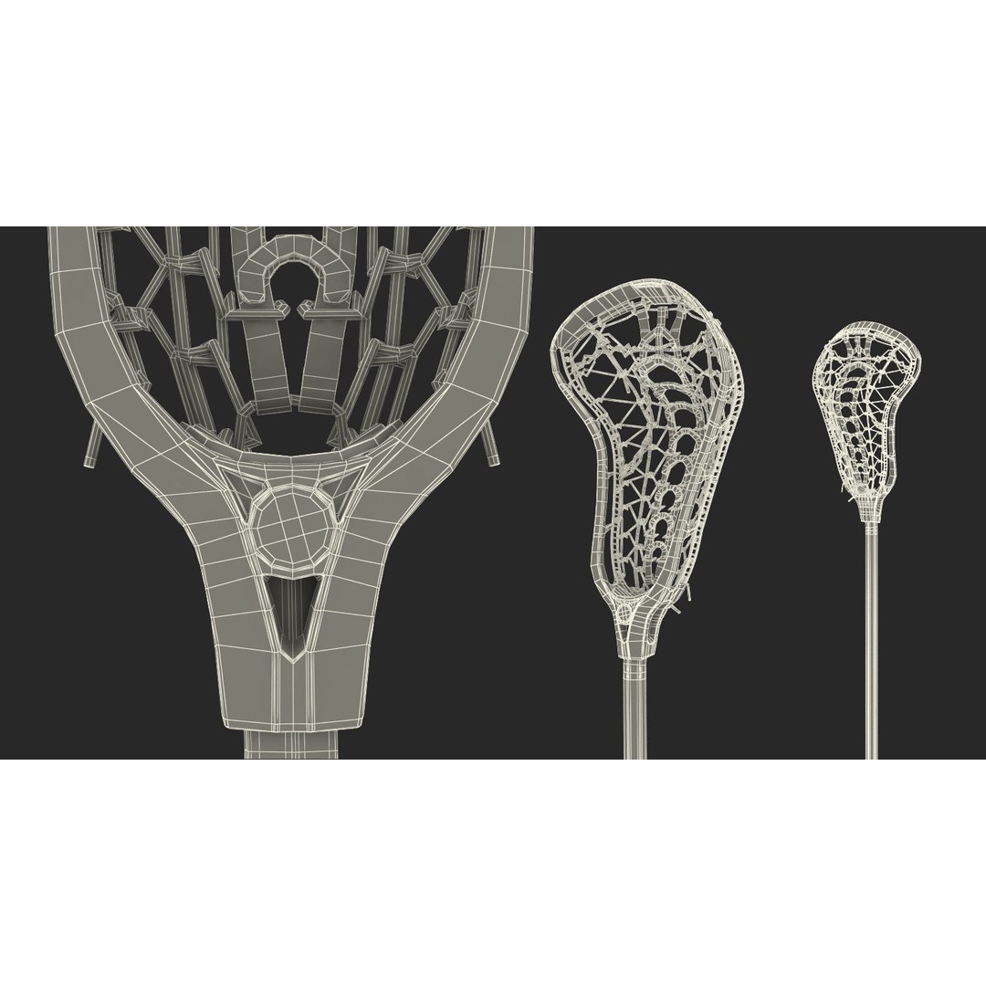 Lacrosse Stick 3D Model – Generic Sport Equipment with Ball, FBX - View 18