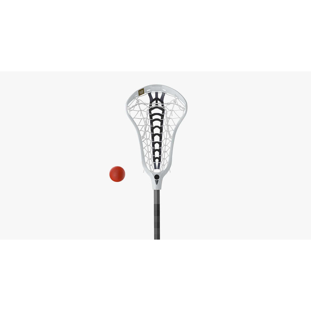 Lacrosse Stick 3D Model – Generic Sport Equipment with Ball, FBX - View 3