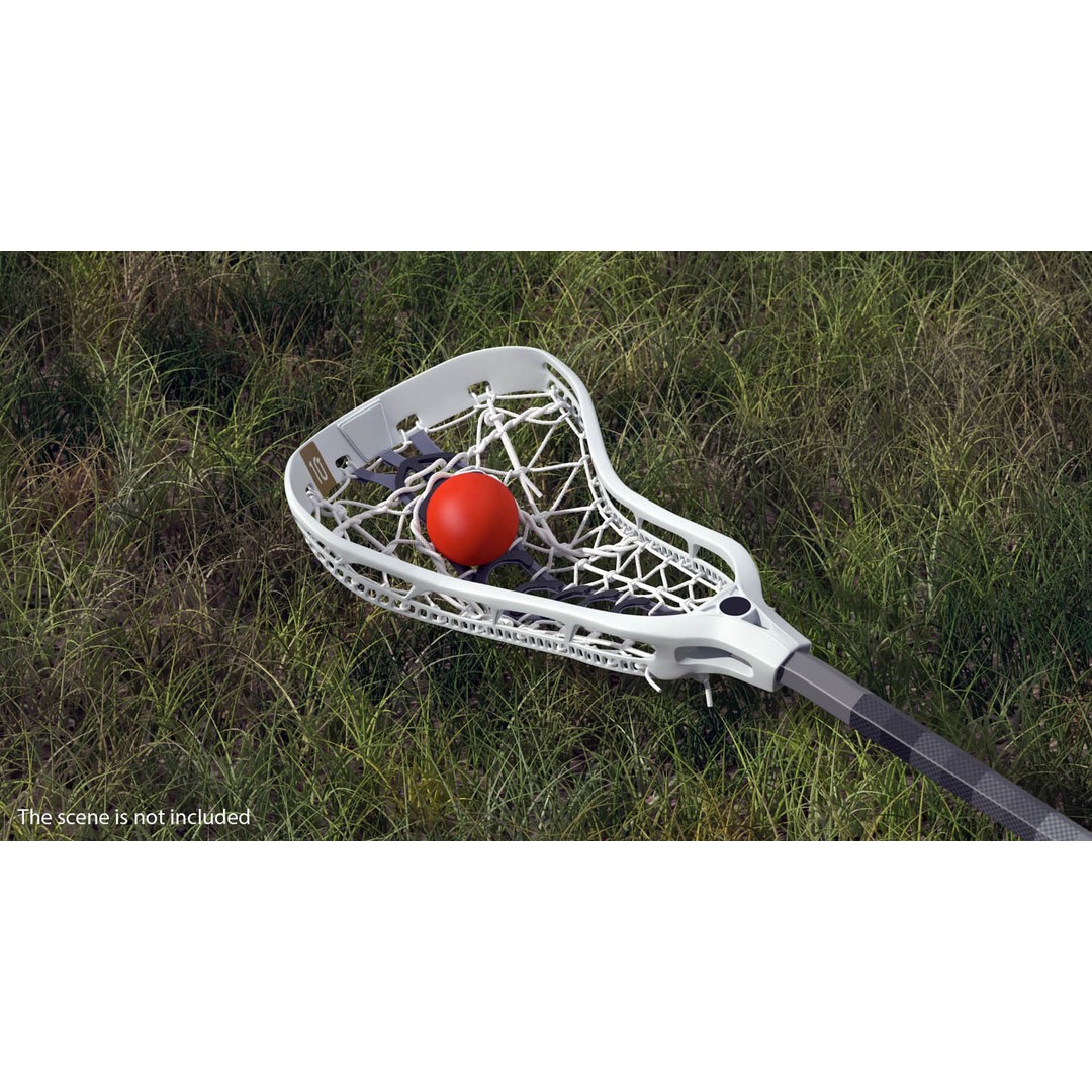 Lacrosse Stick 3D Model – Generic Sport Equipment with Ball, FBX - View 4