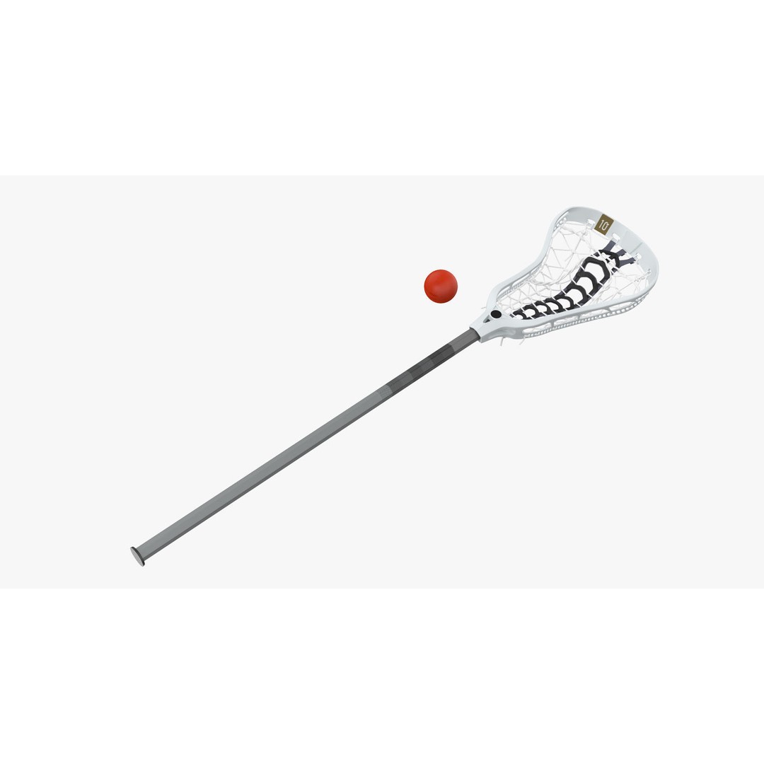 Lacrosse Stick 3D Model – Generic Sport Equipment with Ball, FBX - View 5