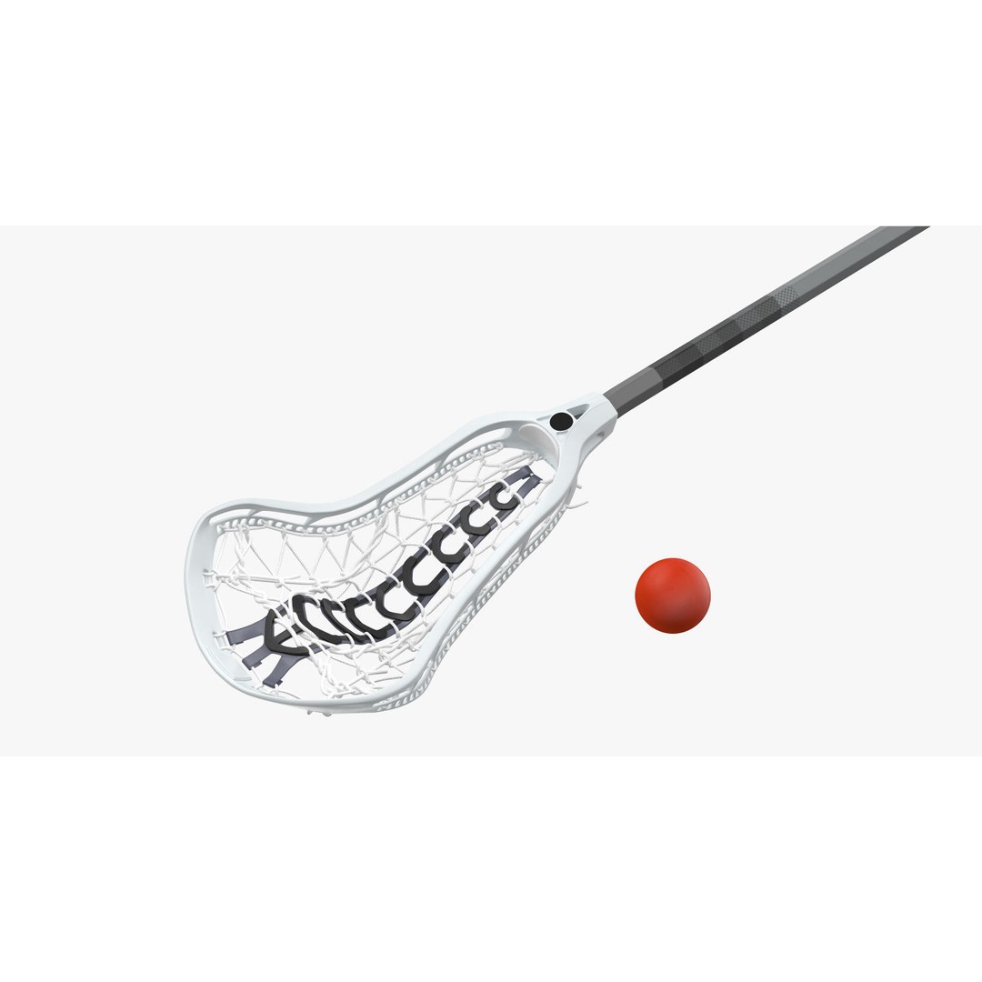 Lacrosse Stick 3D Model – Generic Sport Equipment with Ball, FBX - View 7