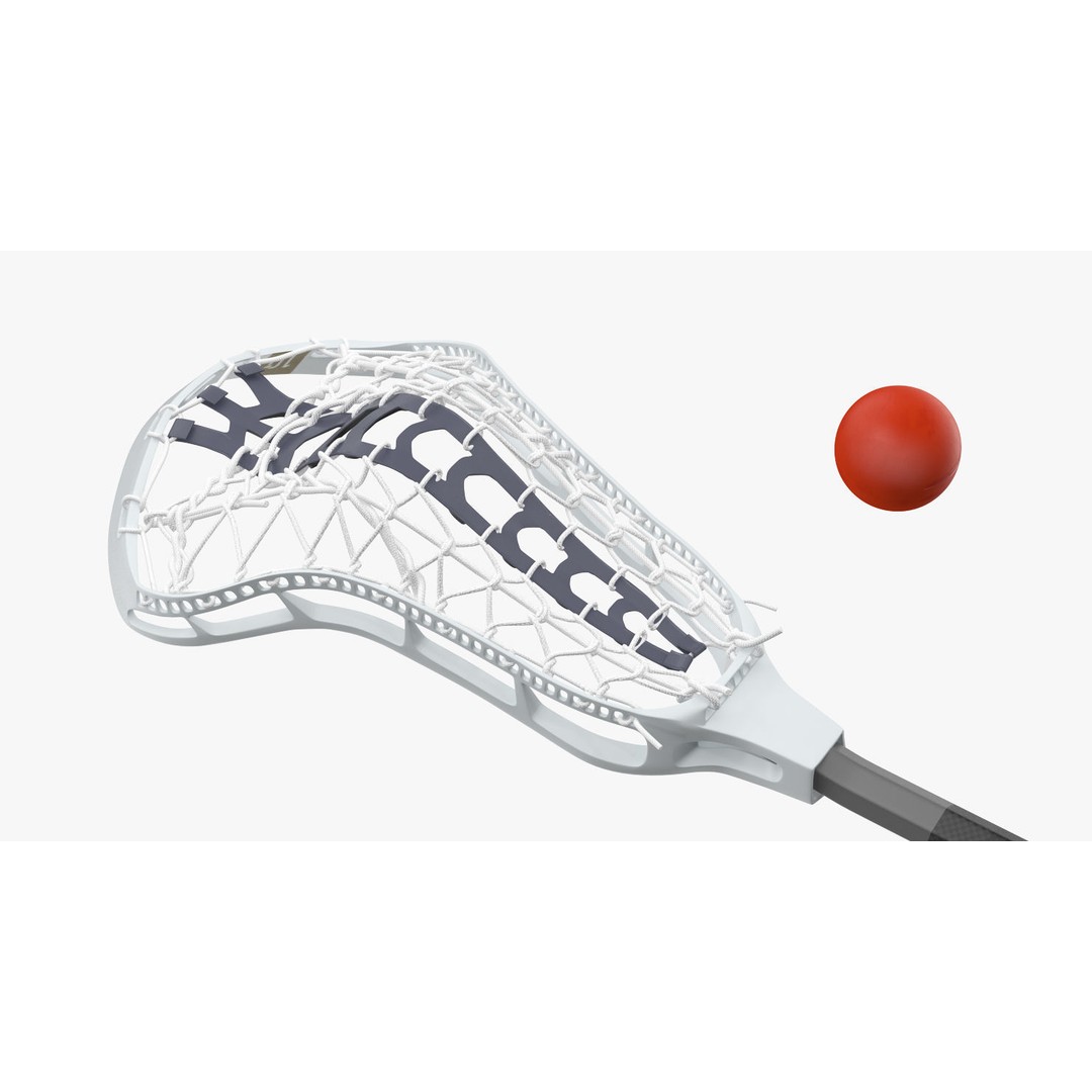 Lacrosse Stick 3D Model – Generic Sport Equipment with Ball, FBX - View 8