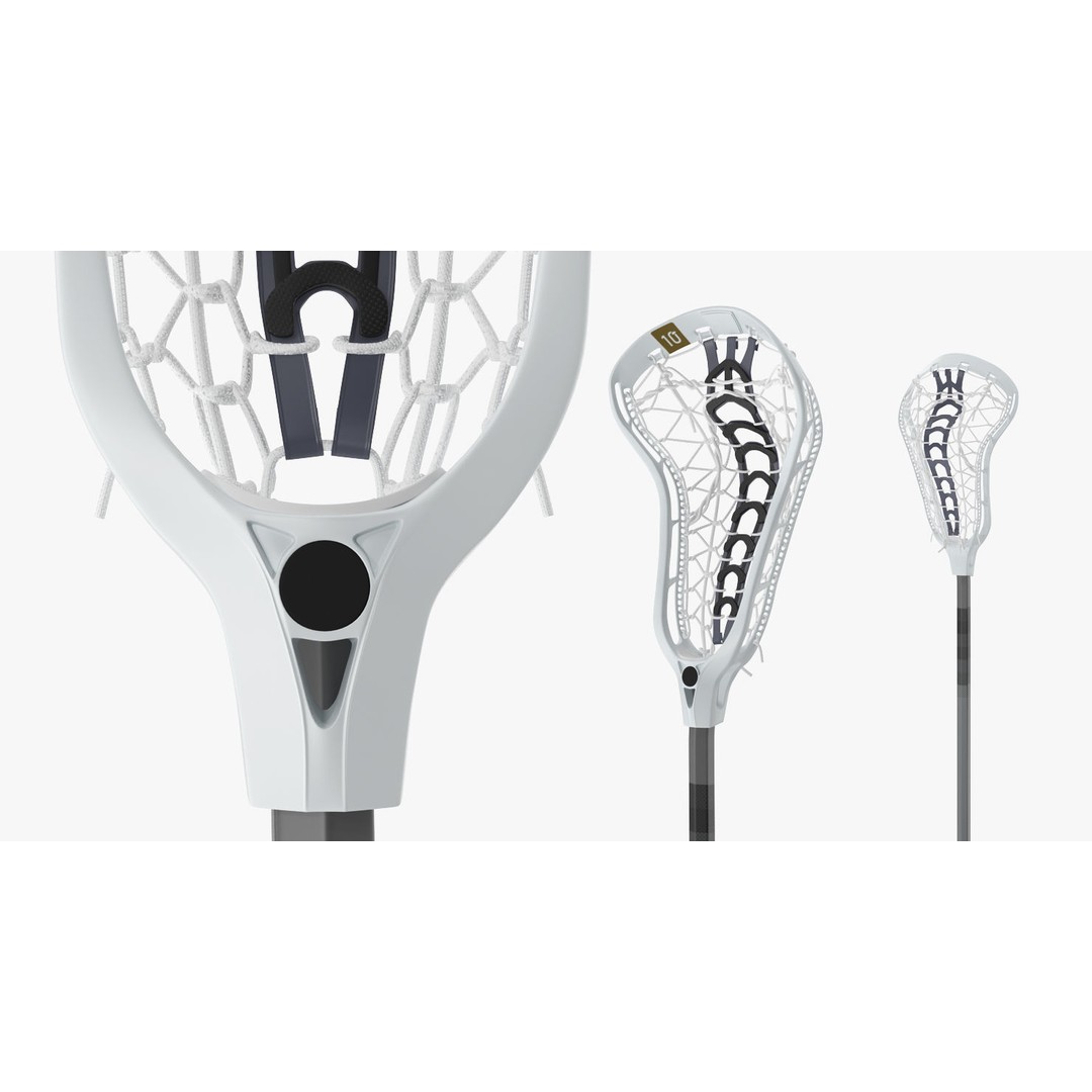 Lacrosse Stick 3D Model – Generic Sport Equipment with Ball, FBX - View 9