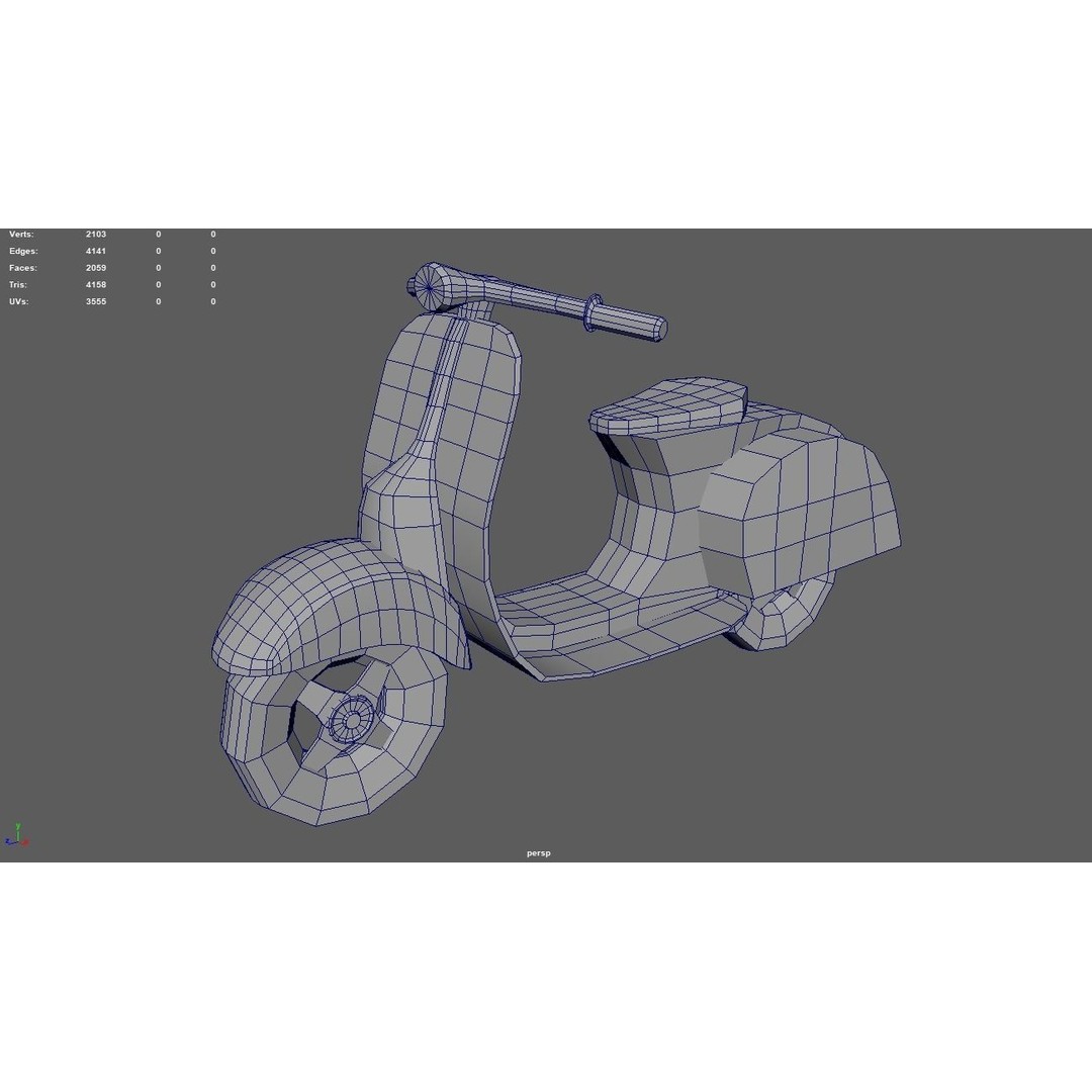 Low Poly Motorbike 3D Model – Game Ready, PBR Textures, FBX - View 10