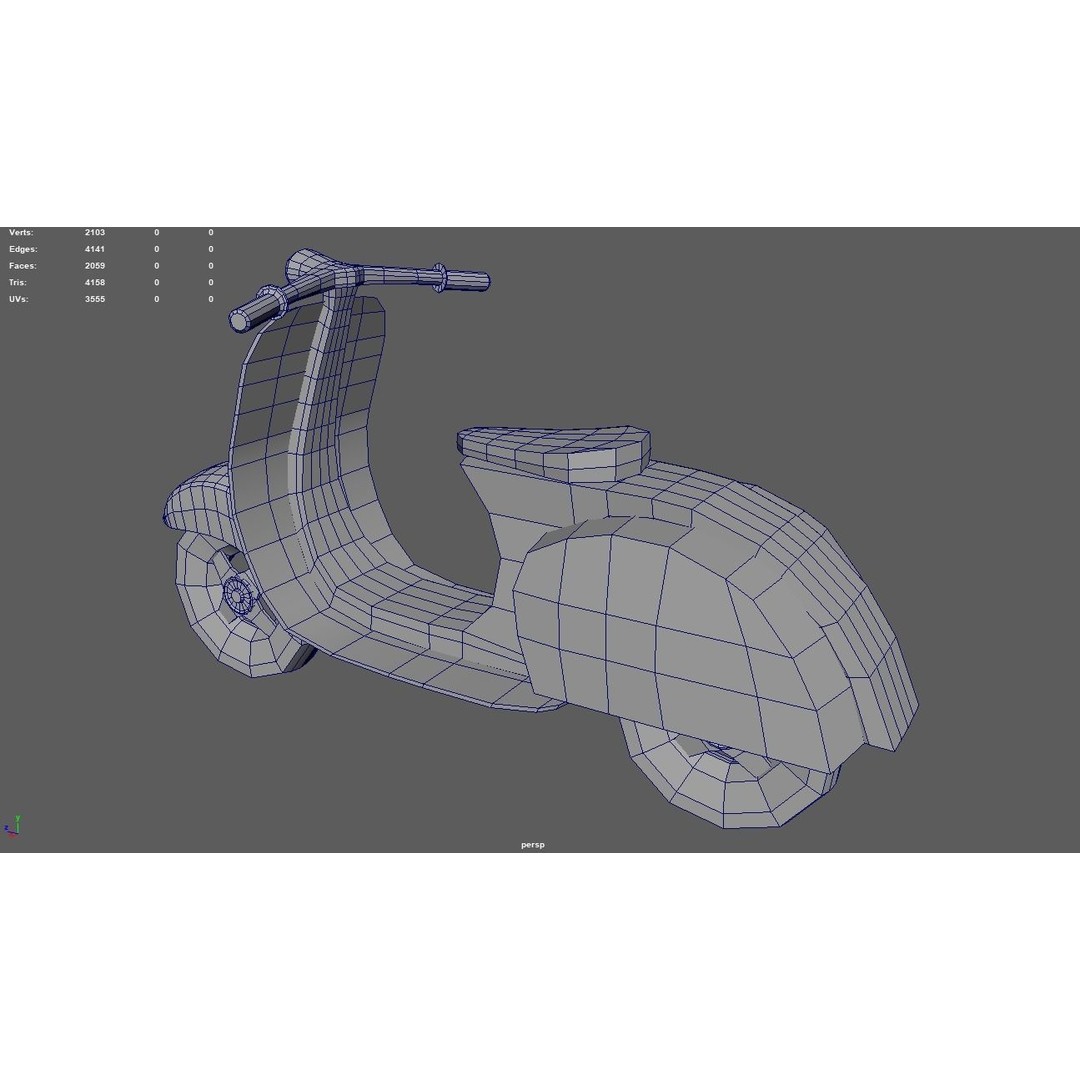 Low Poly Motorbike 3D Model – Game Ready, PBR Textures, FBX - View 11
