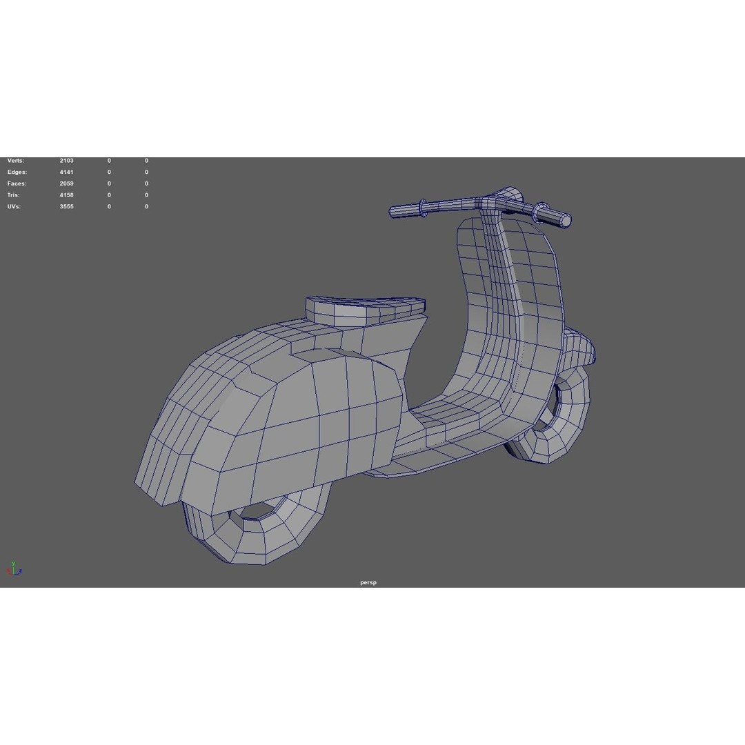 Low Poly Motorbike 3D Model – Game Ready, PBR Textures, FBX - View 14