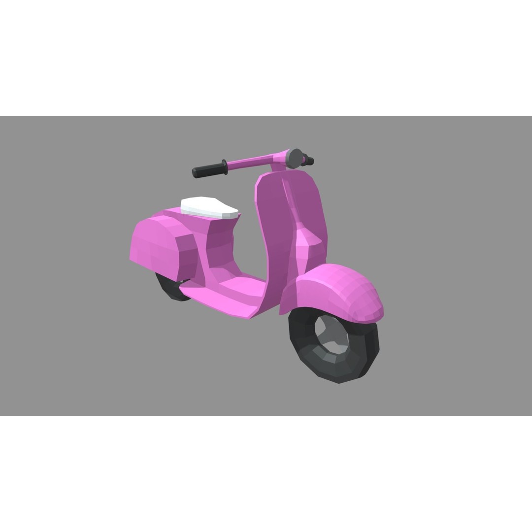 Low Poly Motorbike 3D Model – Game Ready, PBR Textures, FBX - View 4