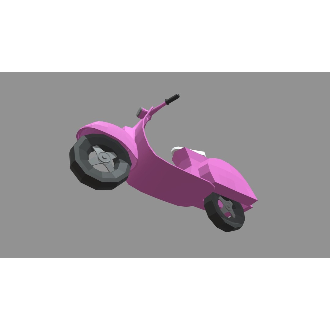 Low Poly Motorbike 3D Model – Game Ready, PBR Textures, FBX - View 7