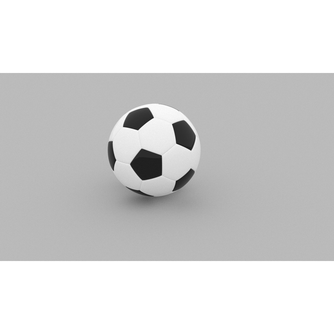 Soccer Ball 3D Model – High Quality Textured Game Asset, OBJ, FBX - View 3