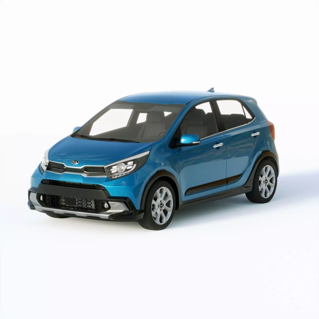 Kia Picanto X 2021 3D Model – High Poly PBR Car Asset, FBX, Blender - View 2