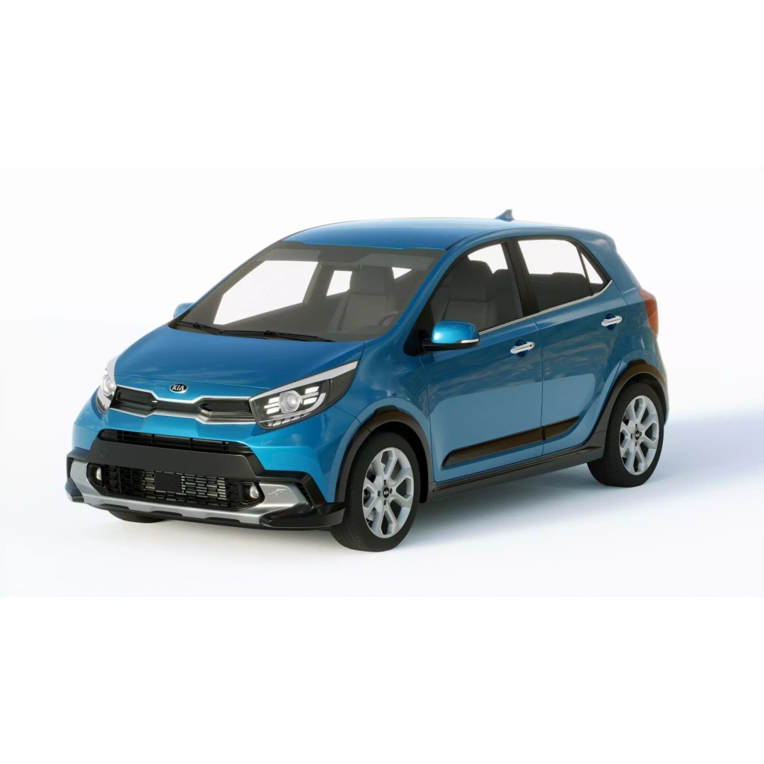 Kia Picanto X 2021 3D Model – High Poly PBR Car Asset, FBX, Blender - View 3