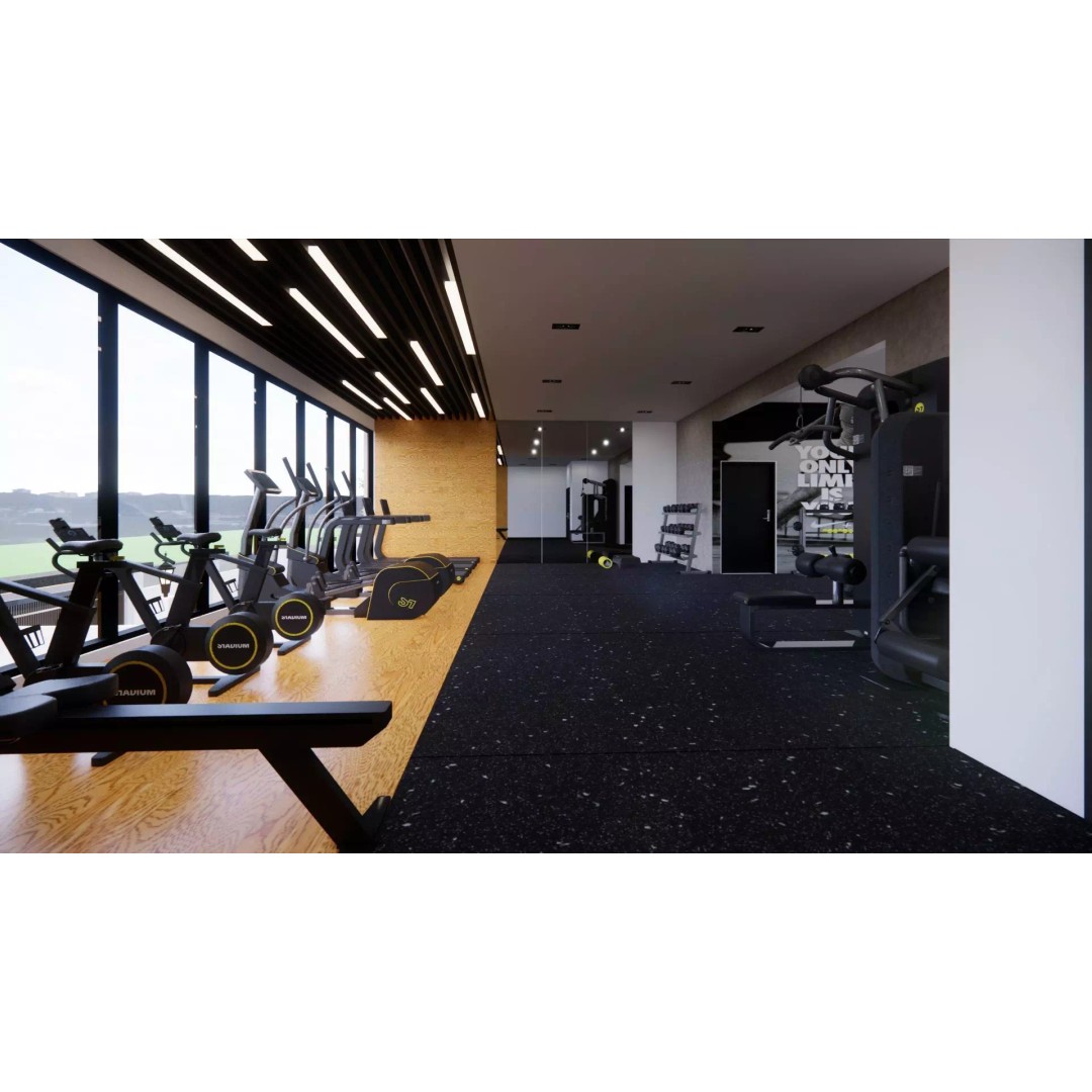 Modern Gym Space 3D Model – Interior Design, FBX, Game-Ready - View 2