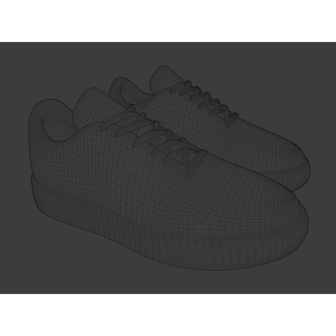 Casual Sneaker 3D Model – Low Poly Veja Style, FBX, Game Ready - View 15