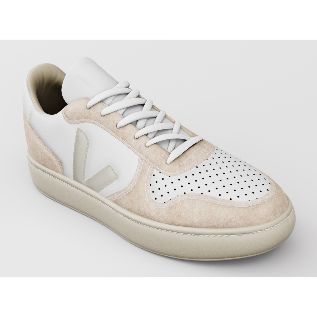 Casual Sneaker 3D Model – Low Poly Veja Style, FBX, Game Ready - View 3