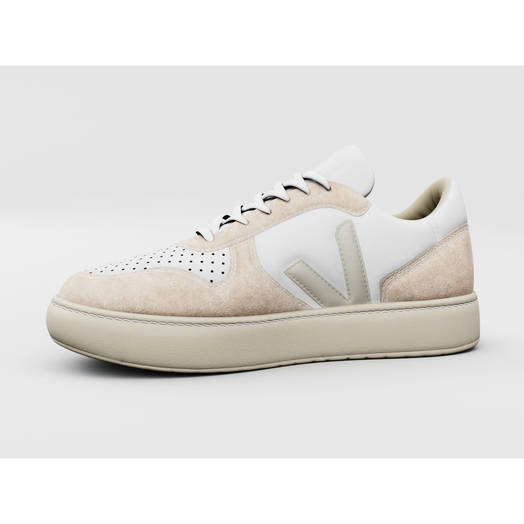 Casual Sneaker 3D Model – Low Poly Veja Style, FBX, Game Ready - View 4