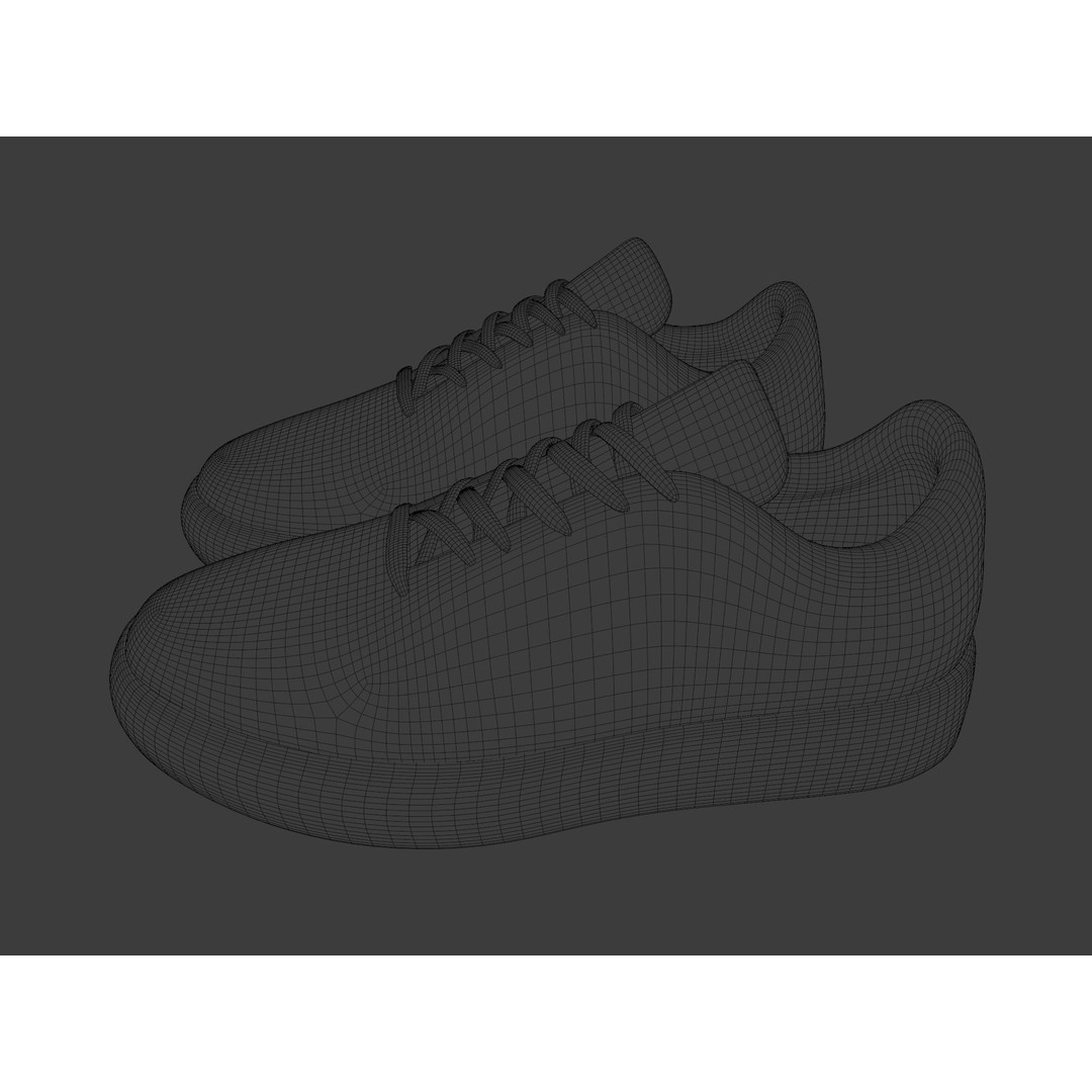 Casual Sneaker 3D Model – Low Poly Veja Style, FBX, Game Ready - View 9