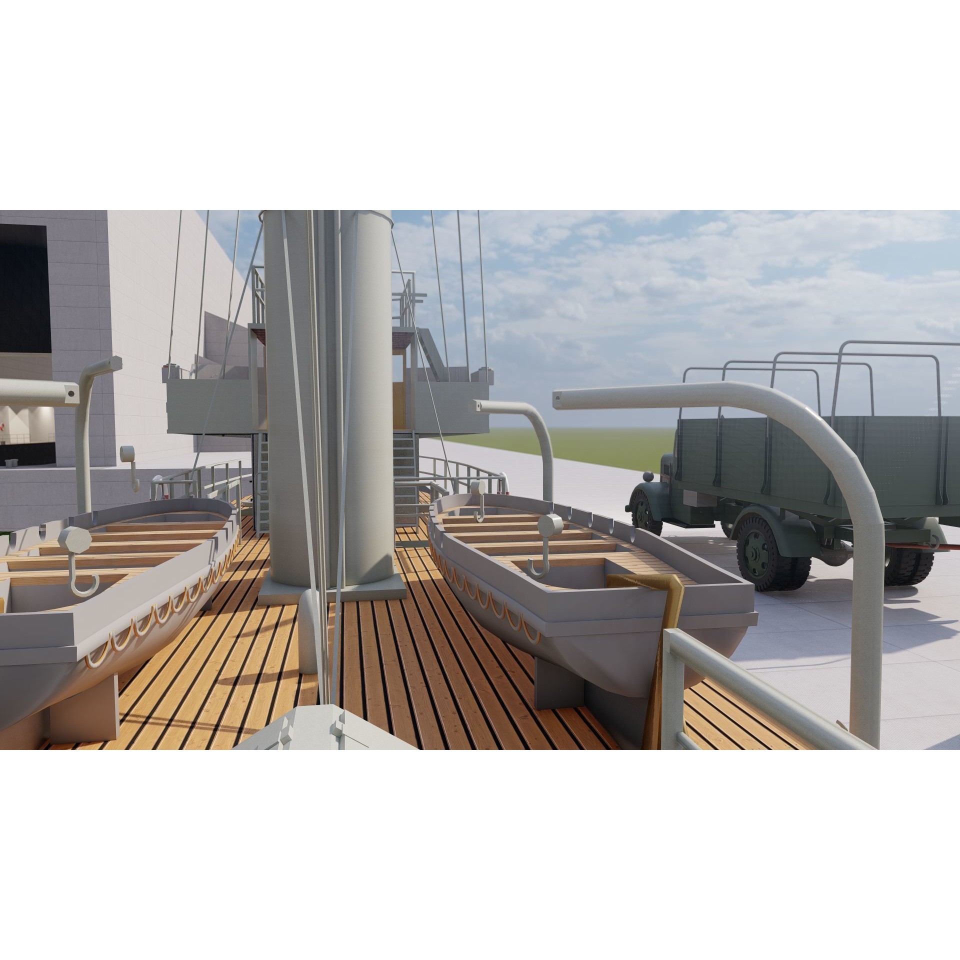 U-Boat Base at La Pallice France - Game-Ready 3D Model - View 12