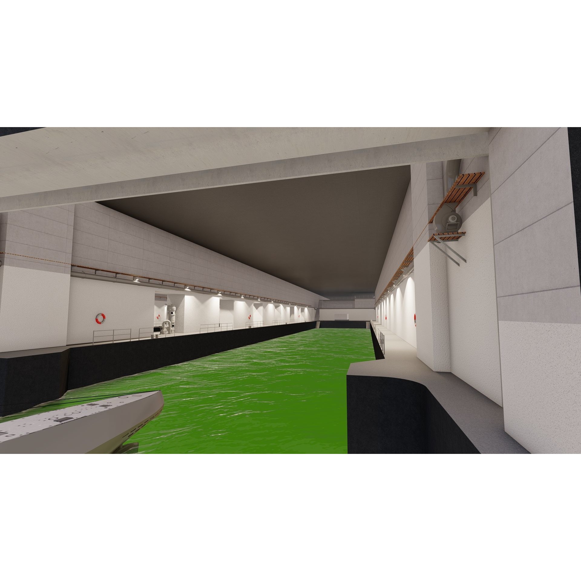 U-Boat Base at La Pallice France - Game-Ready 3D Model - View 17