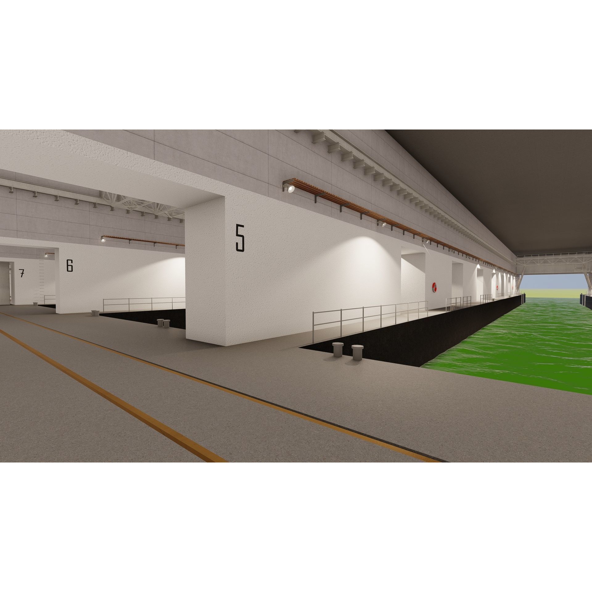 U-Boat Base at La Pallice France - Game-Ready 3D Model - View 22