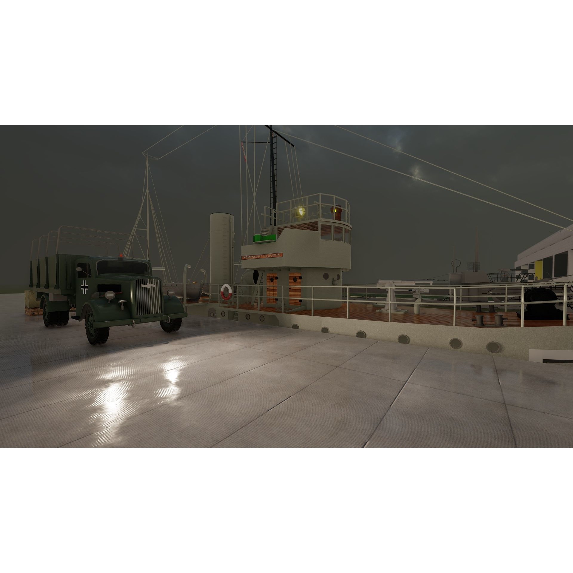 U-Boat Base at La Pallice France - Game-Ready 3D Model - View 28