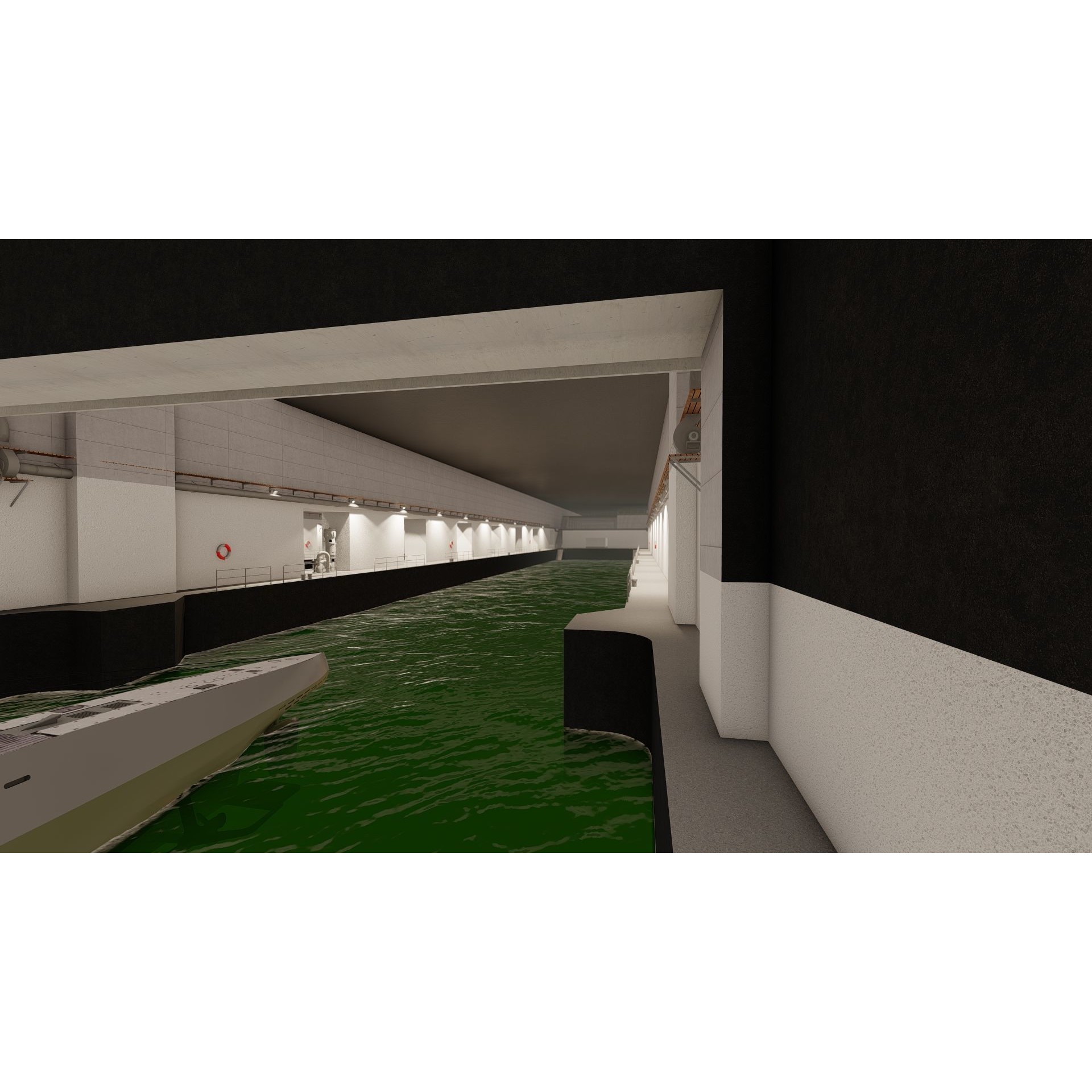 U-Boat Base at La Pallice France - Game-Ready 3D Model - View 29