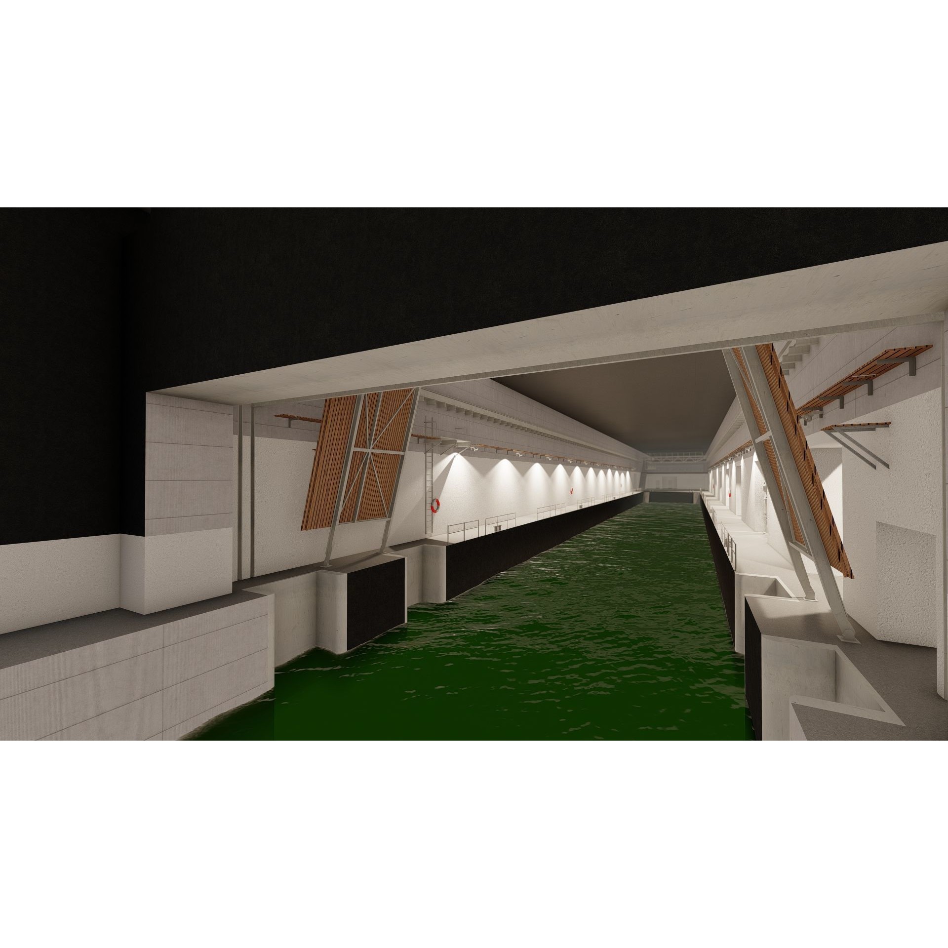 U-Boat Base at La Pallice France - Game-Ready 3D Model - View 31