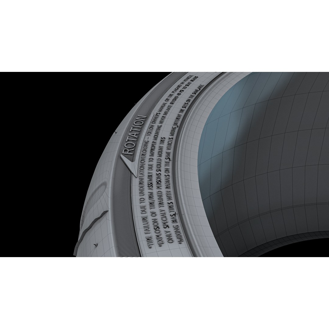 Achilles 123S Tire 3D Model – High Poly PBR Asset, FBX and Corona Render