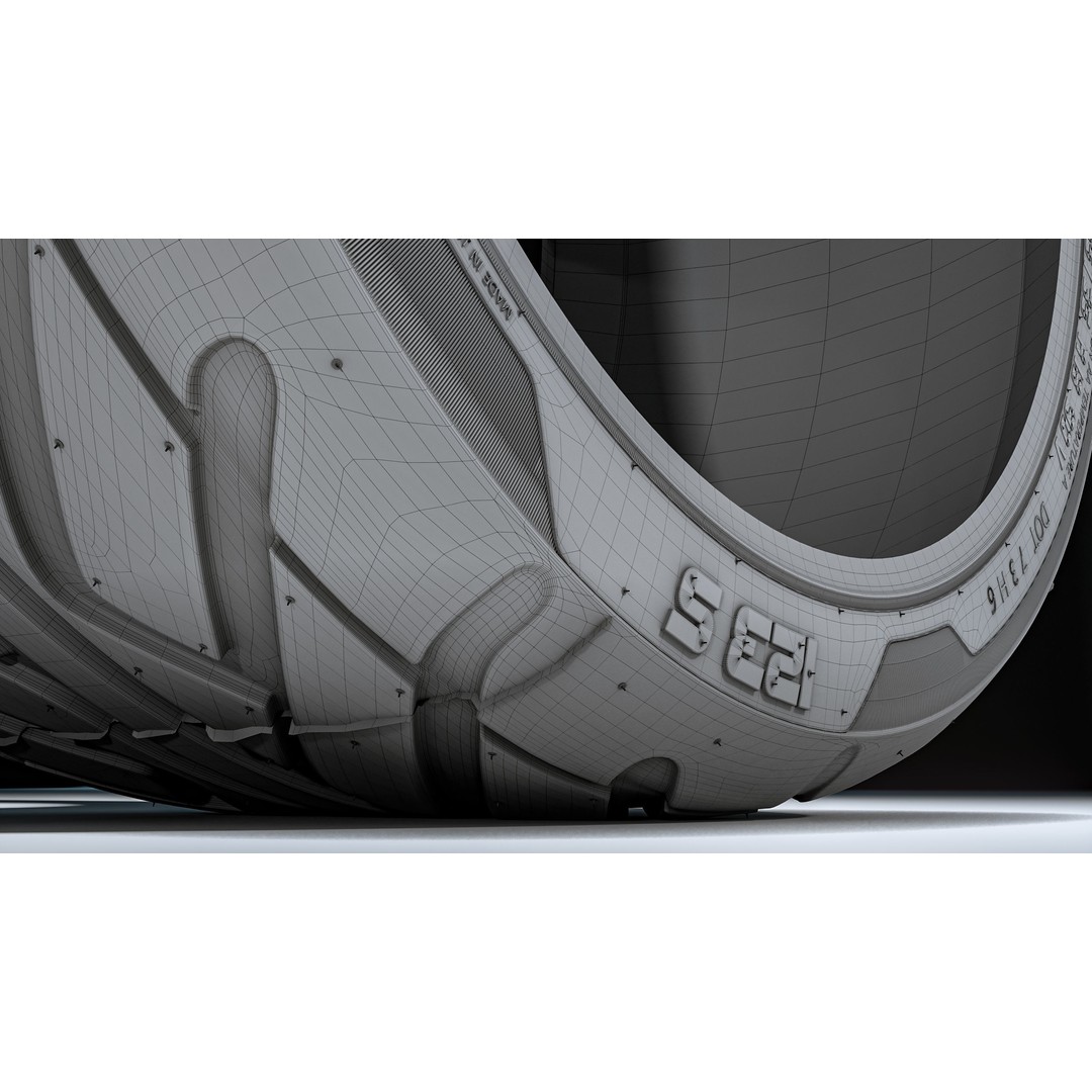 Achilles 123S Tire 3D Model – High Poly PBR Asset, FBX and Corona Render - View 13